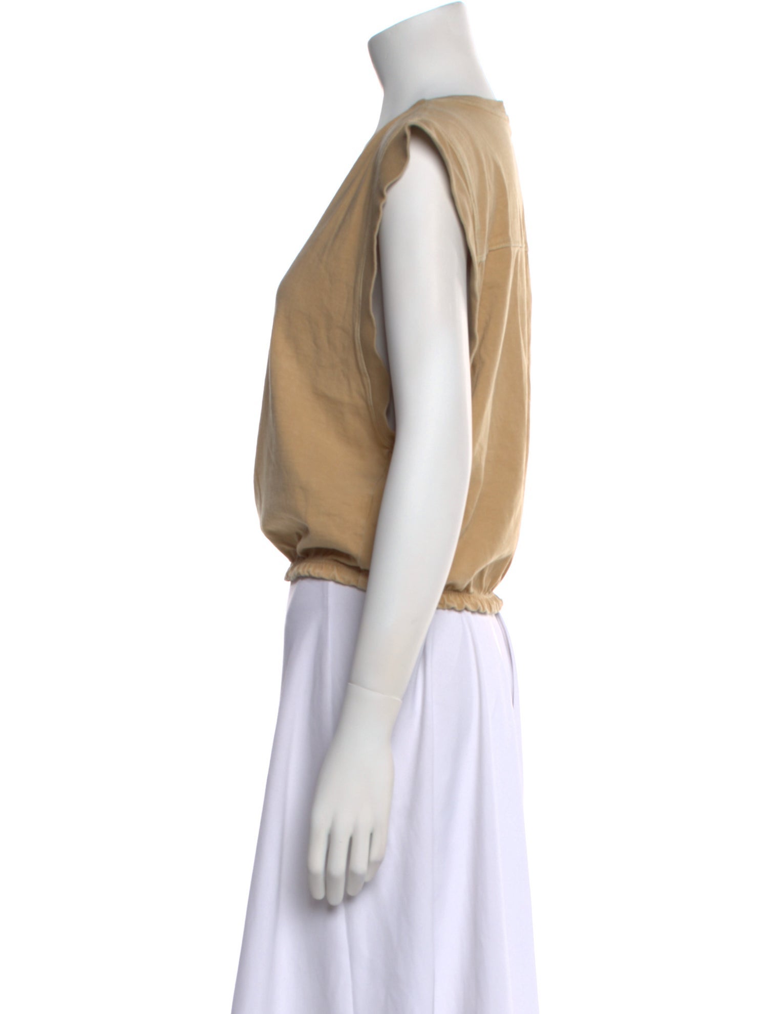 Mother Scoop Neck Short Sleeve Crop Top