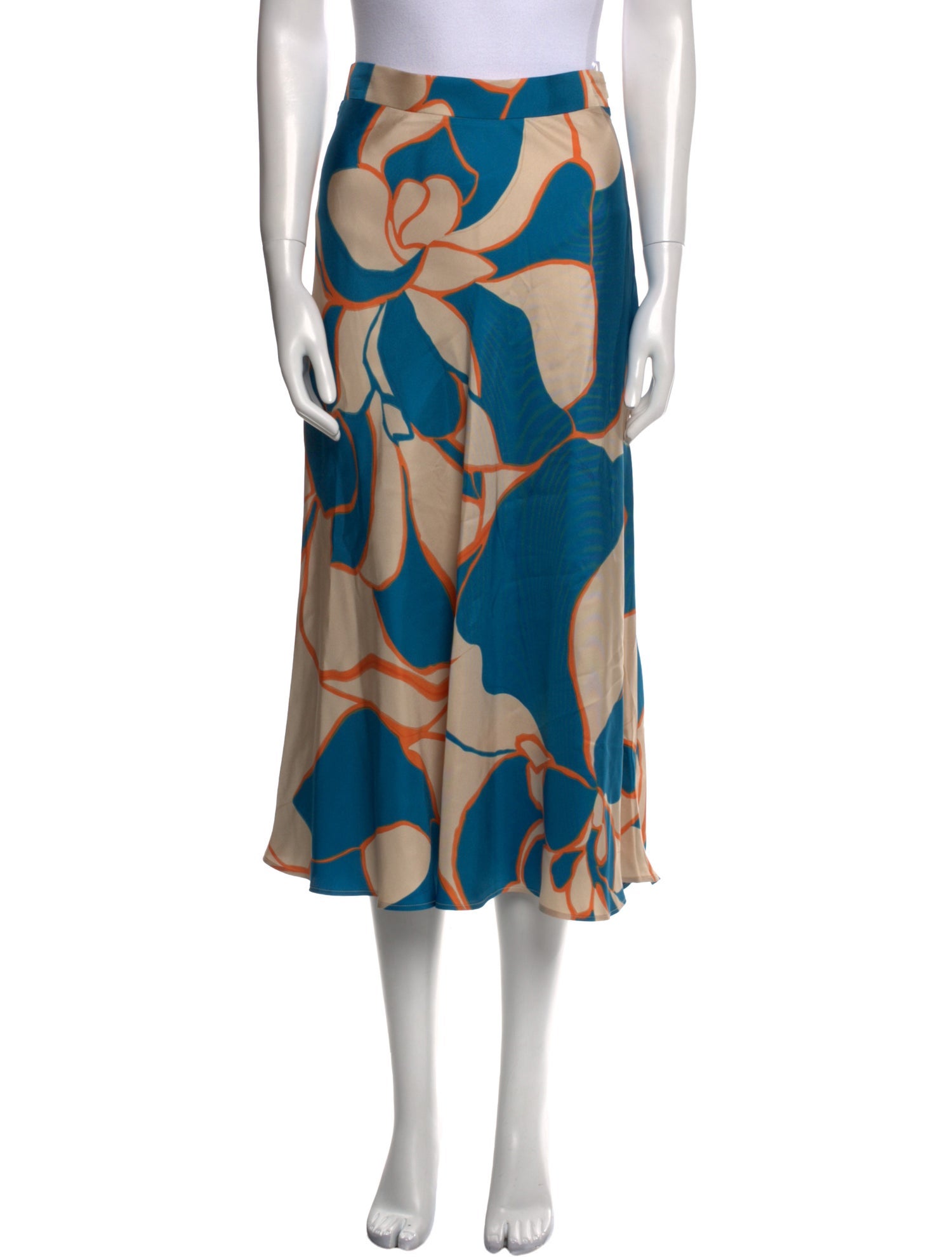 Mother Silk Midi Length Skirt