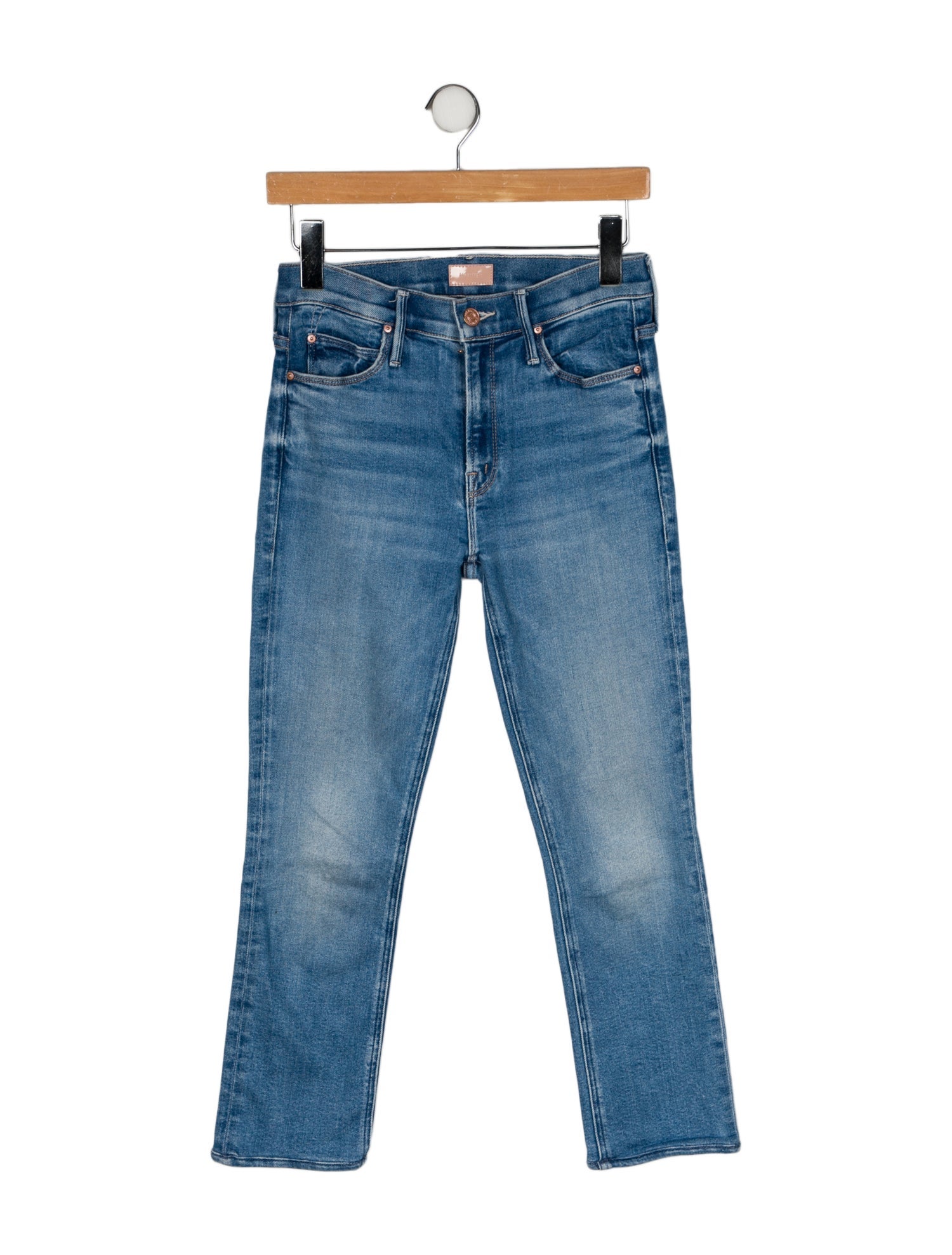 Mother Mid-Rise Straight Leg Jeans
