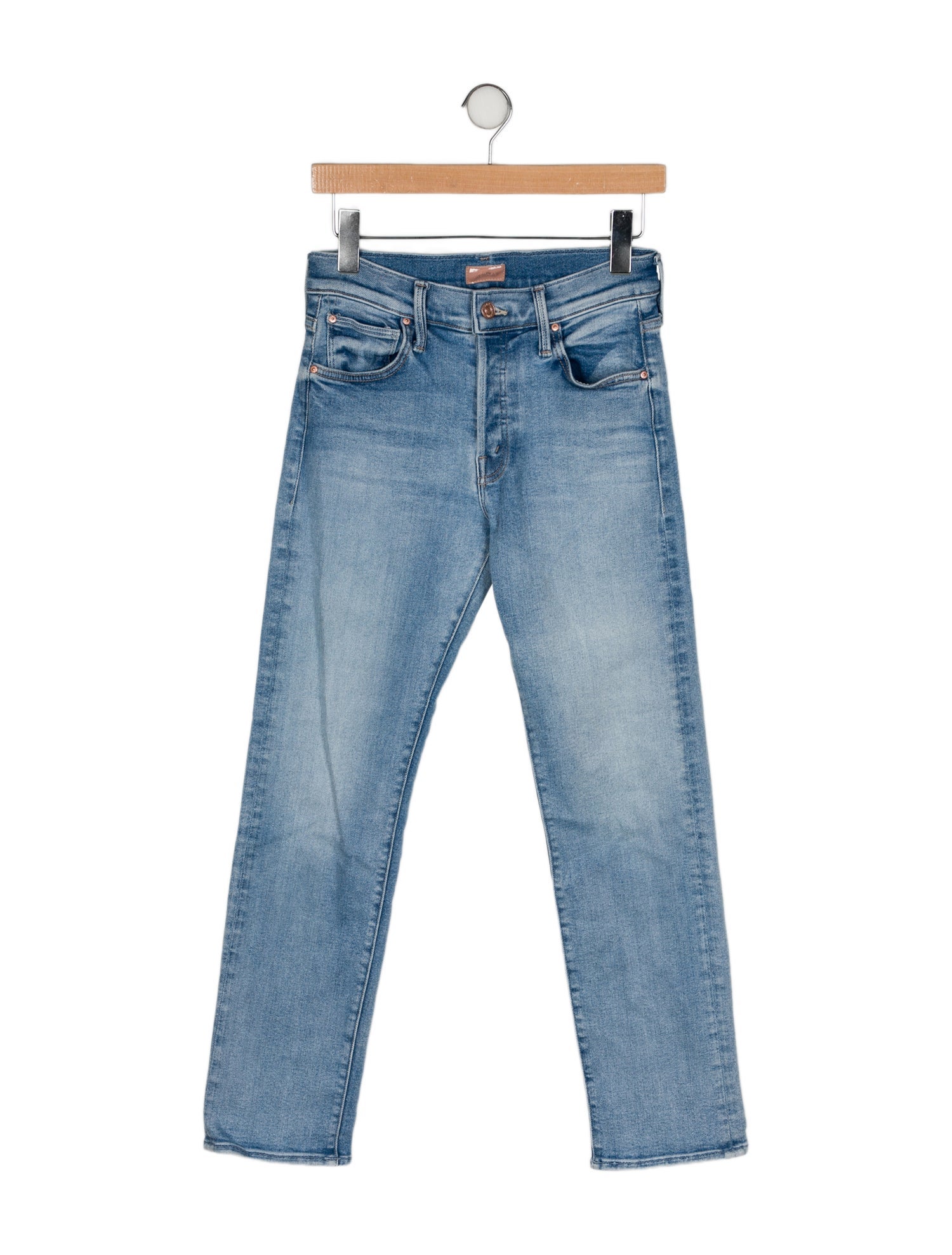 Mother Mid-Rise Straight Leg Jeans
