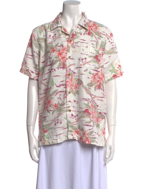 Mother Printed Short Sleeve Button-Up Top