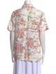 Mother Printed Short Sleeve Button-Up Top