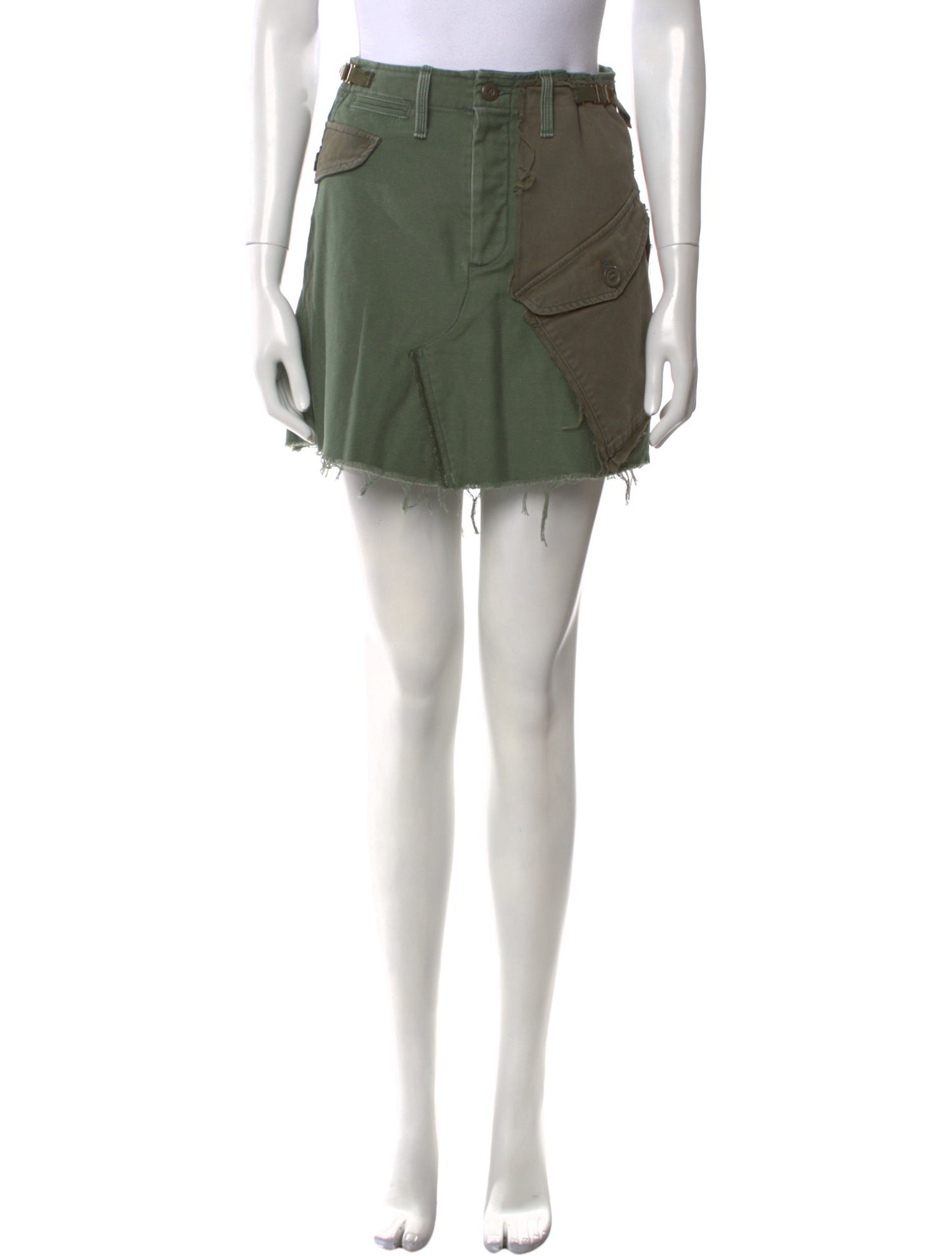 Mother Distressed Accents Mini Skirt