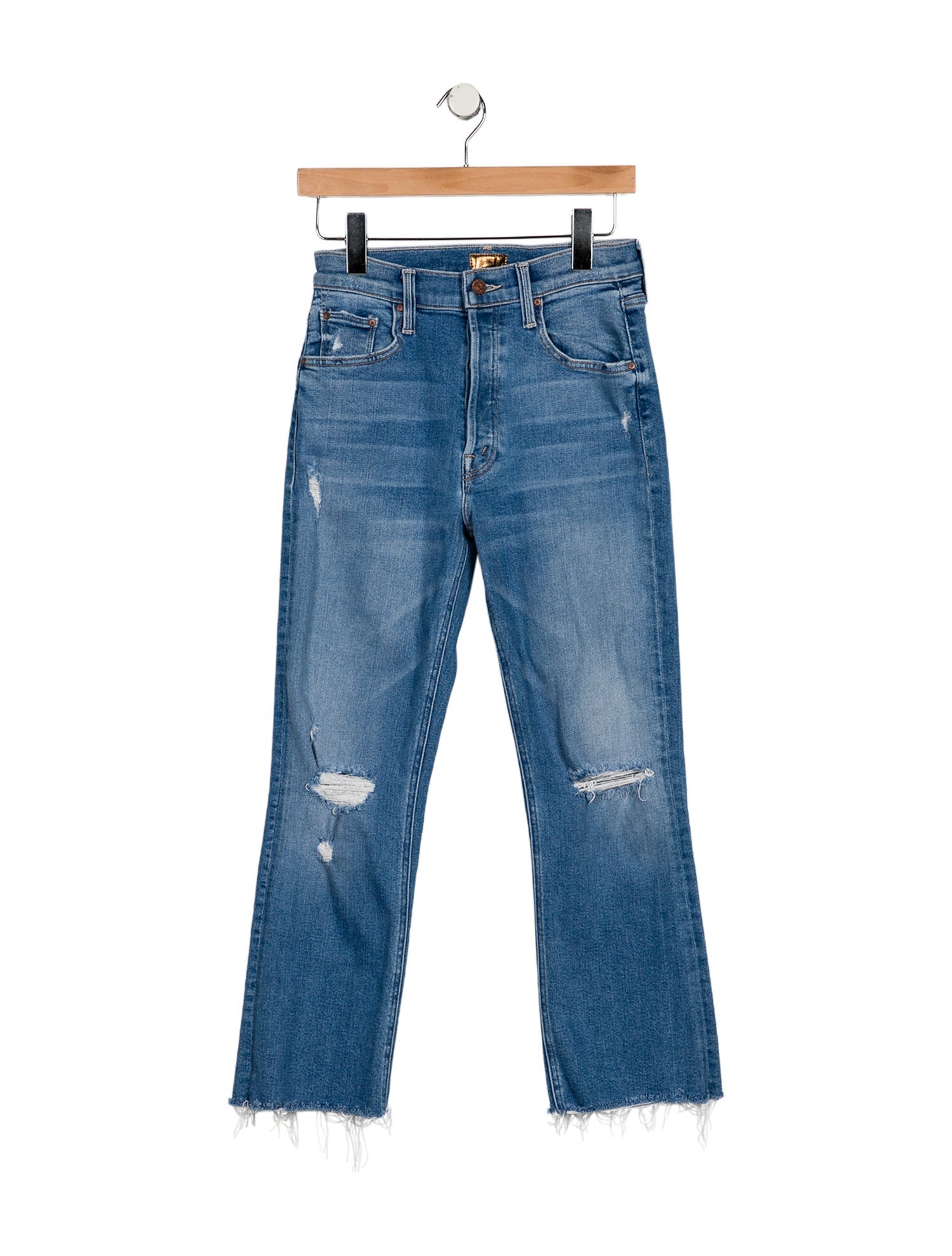 Mother Mid-Rise Straight Leg Jeans