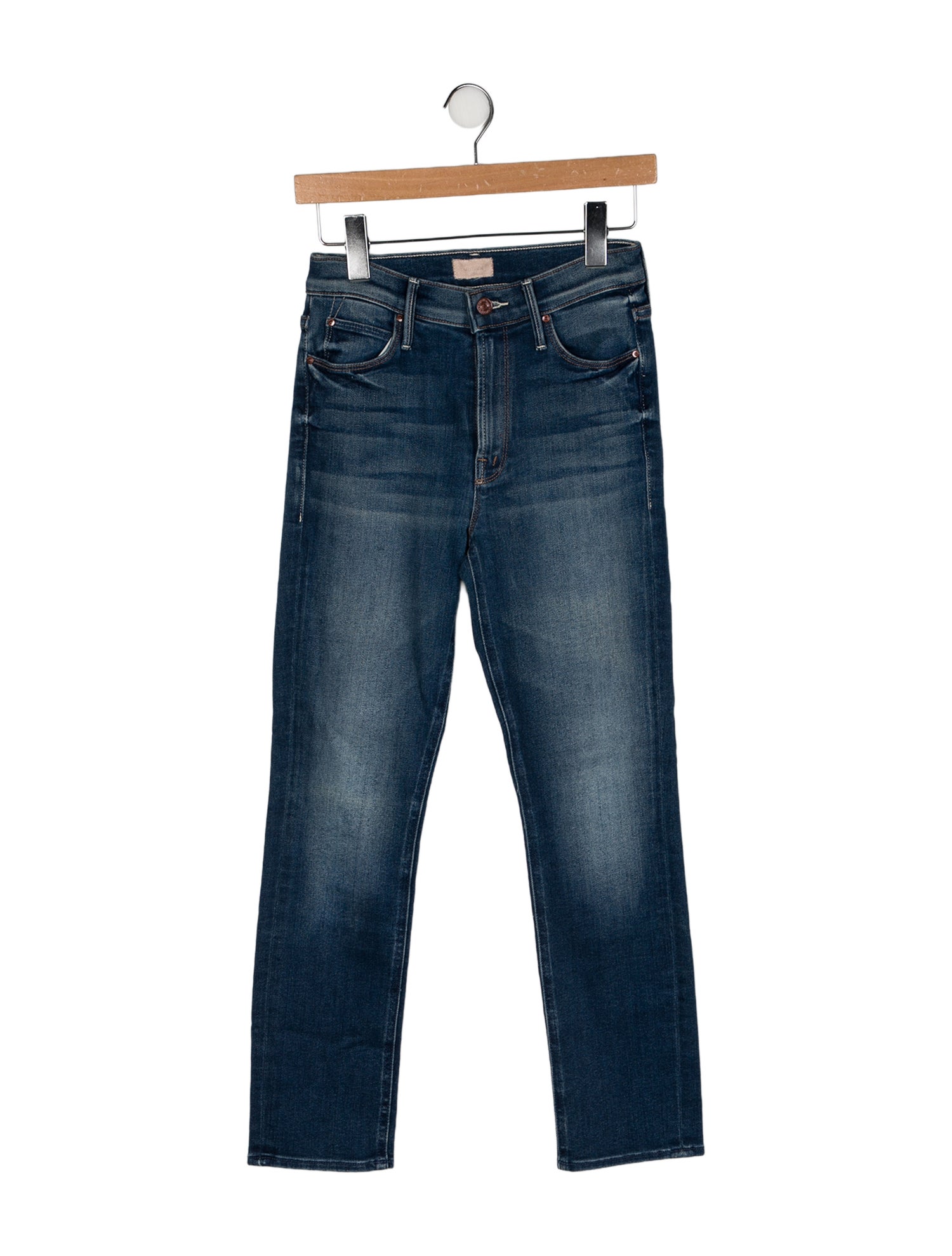 Mother Mid-Rise Straight Leg Jeans