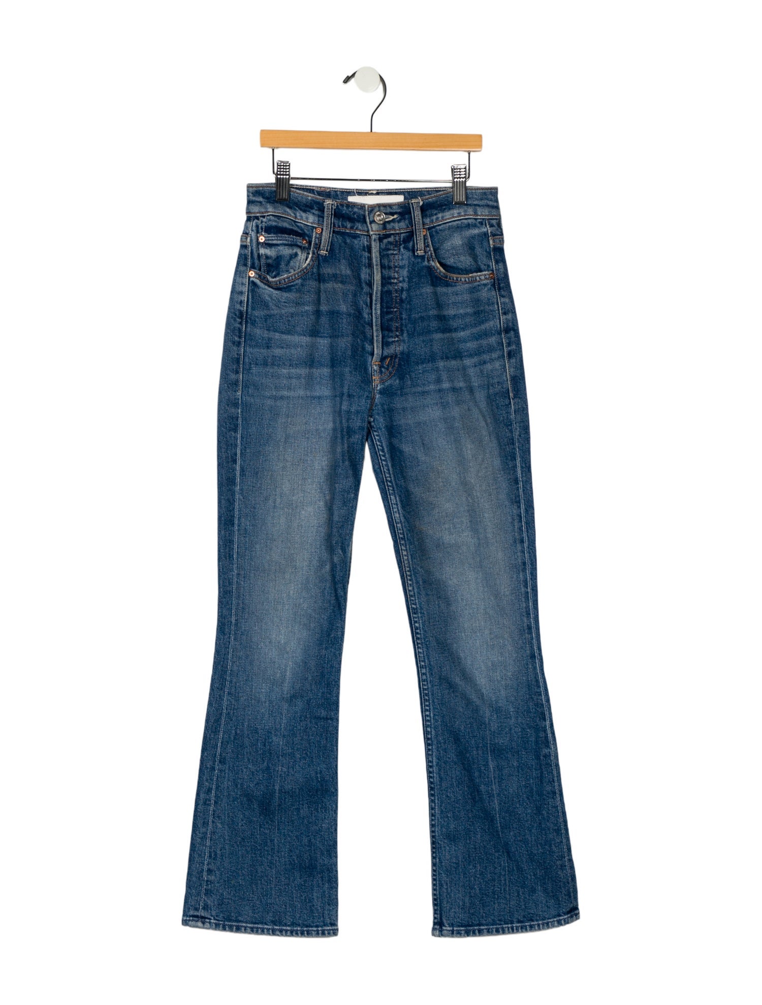 Mother Mid-Rise Straight Leg Jeans