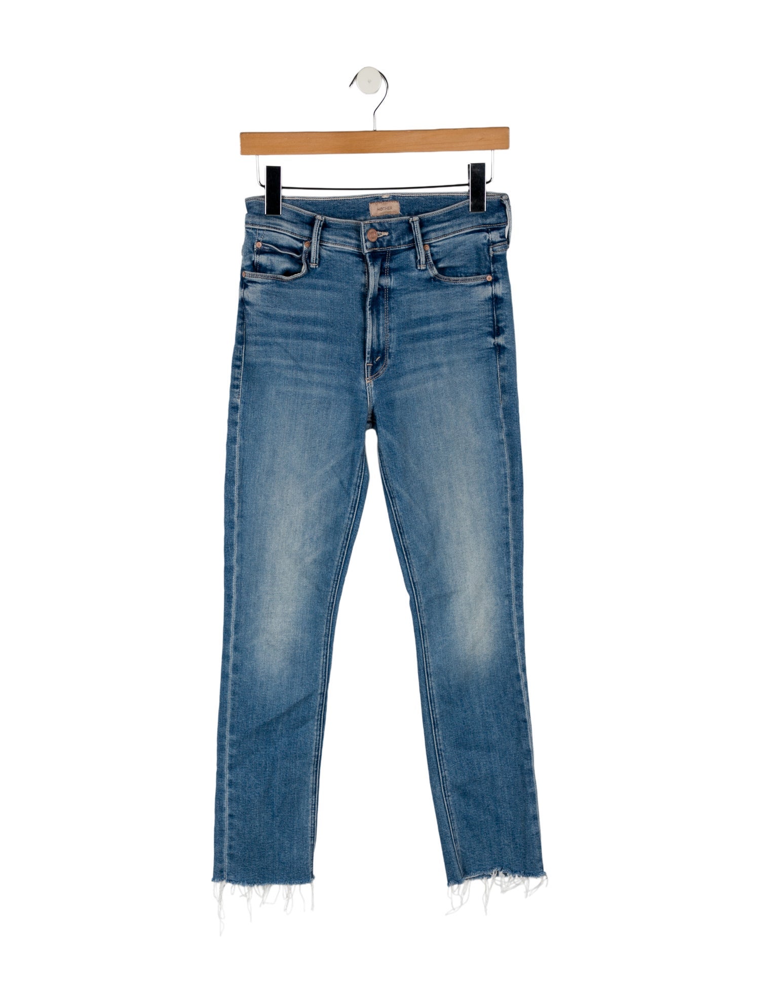 Mother Mid-Rise Straight Leg Jeans