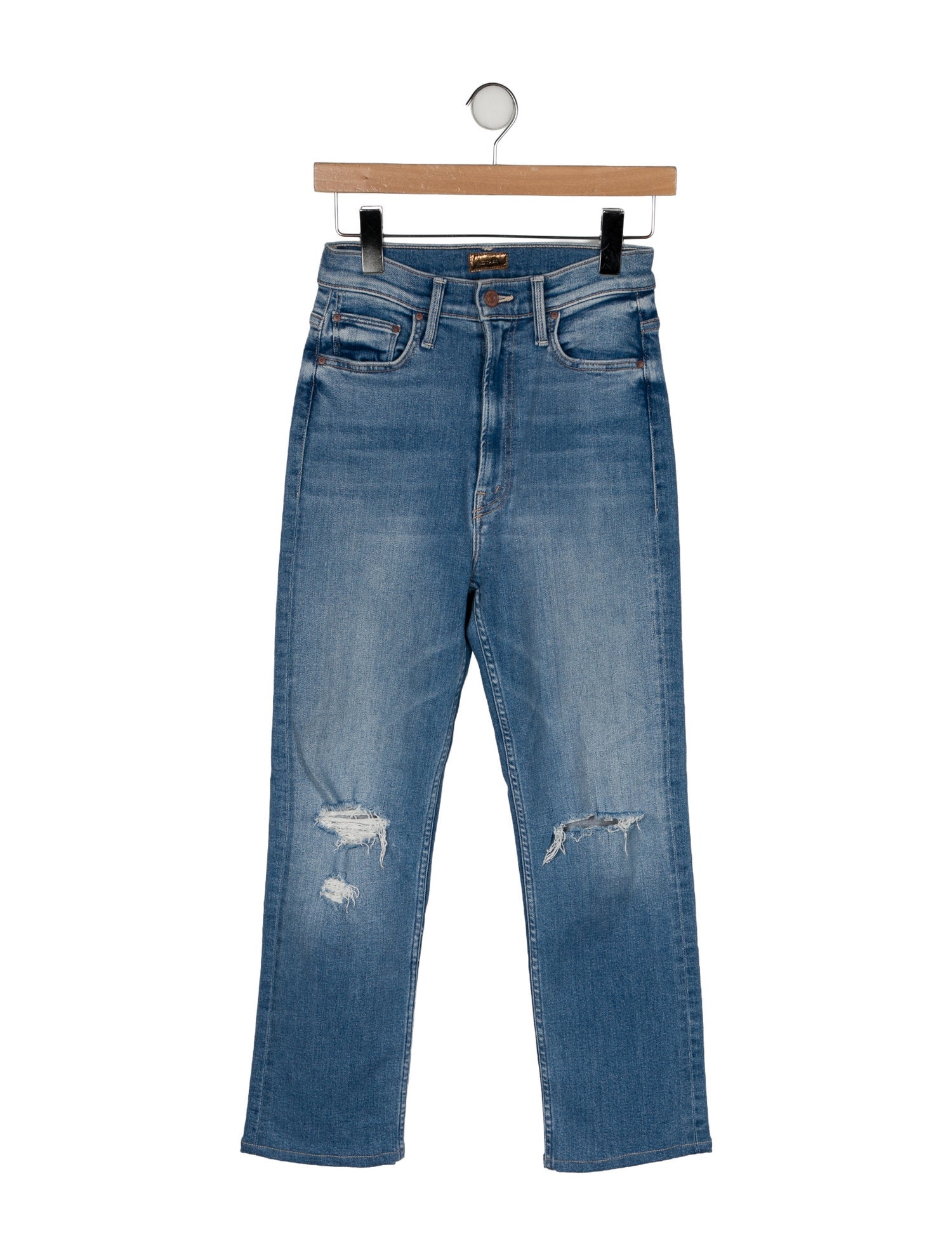 Mother High-Rise Straight Leg Jeans