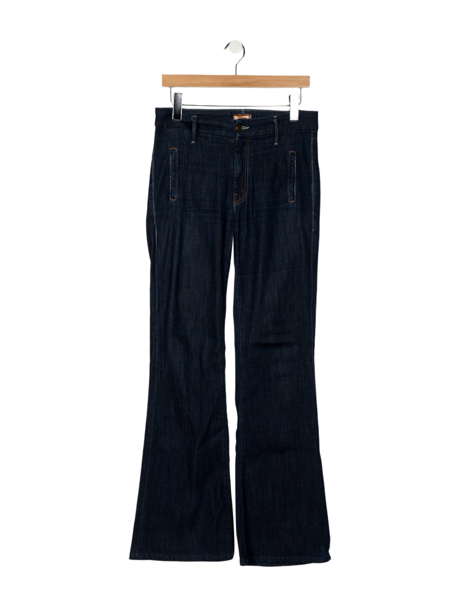 Mother Mid-Rise Wide Leg Jeans