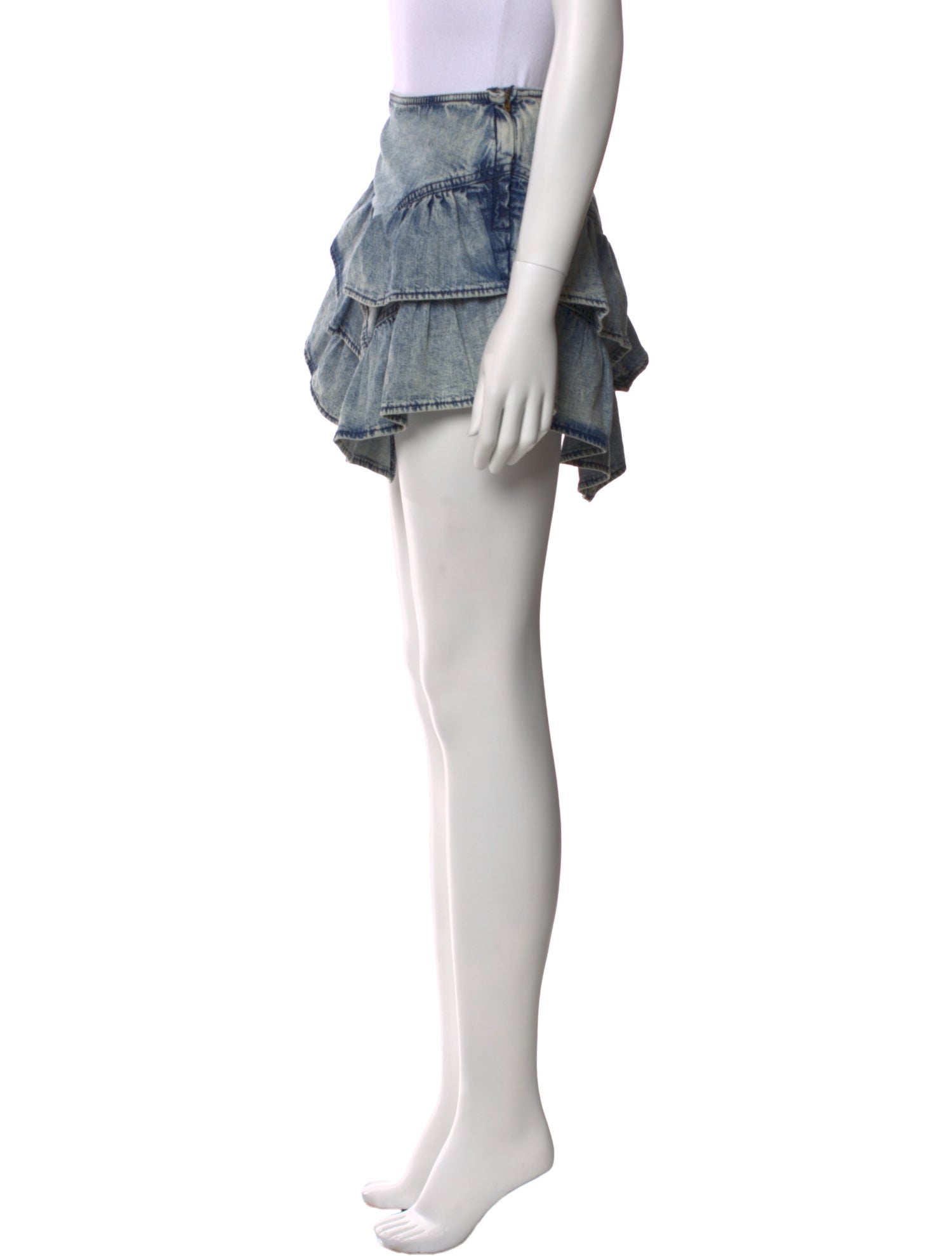 Mother Ruffle Embellishment Mini Skirt