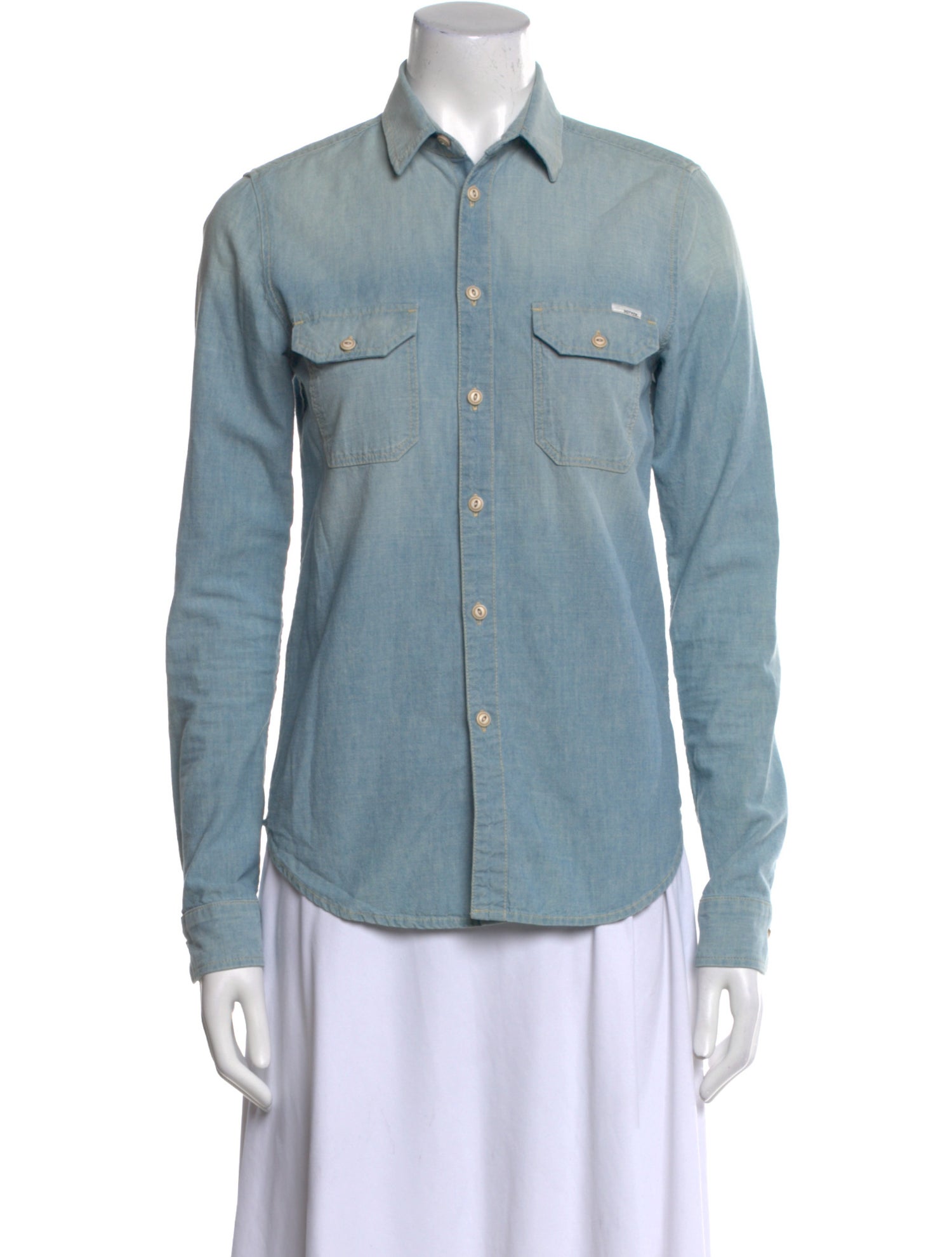 Mother Long Sleeve Button-Up Top