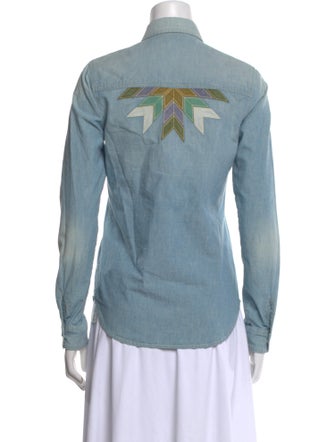 Mother Long Sleeve Button-Up Top