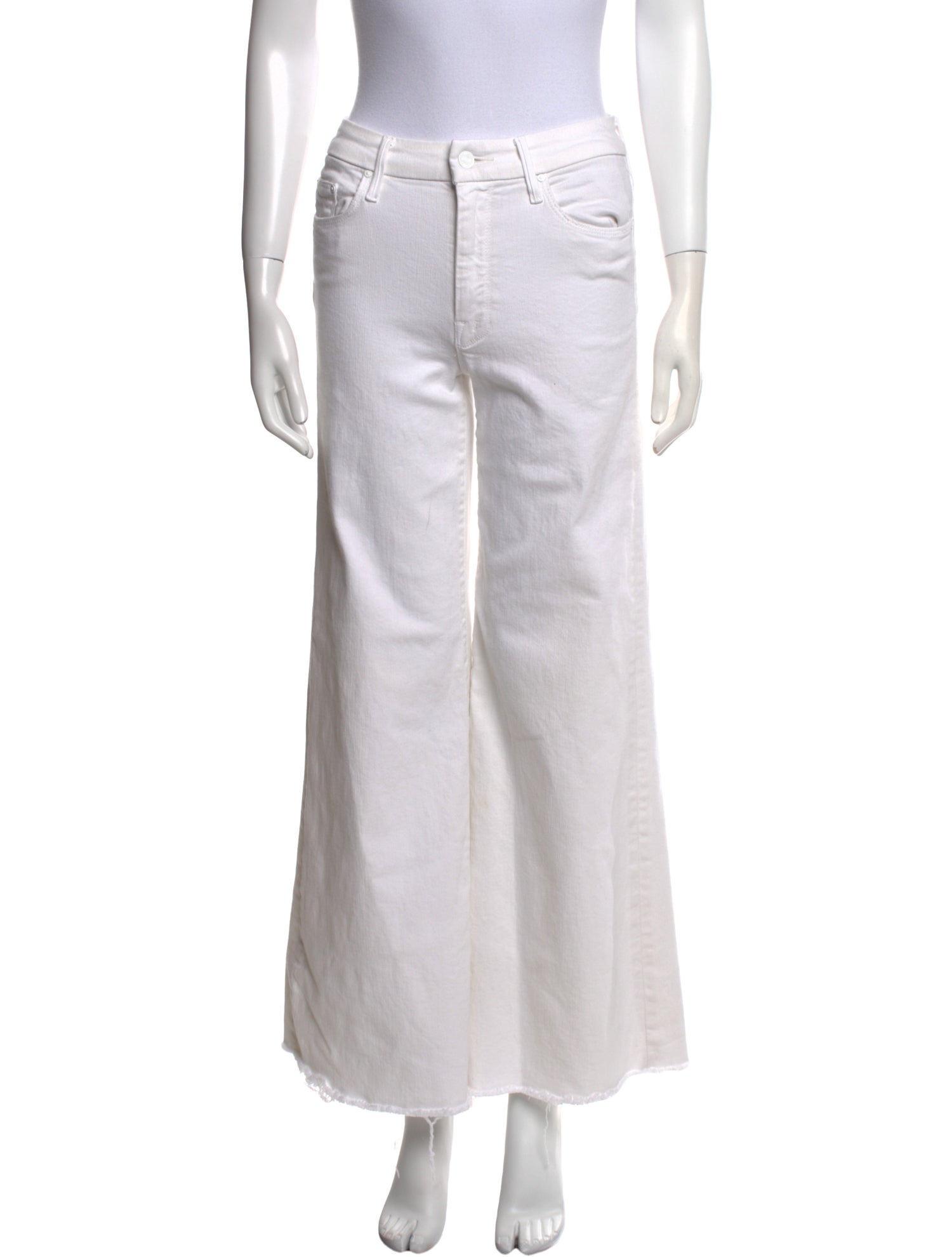 Mother Mid-Rise Wide Leg Jeans