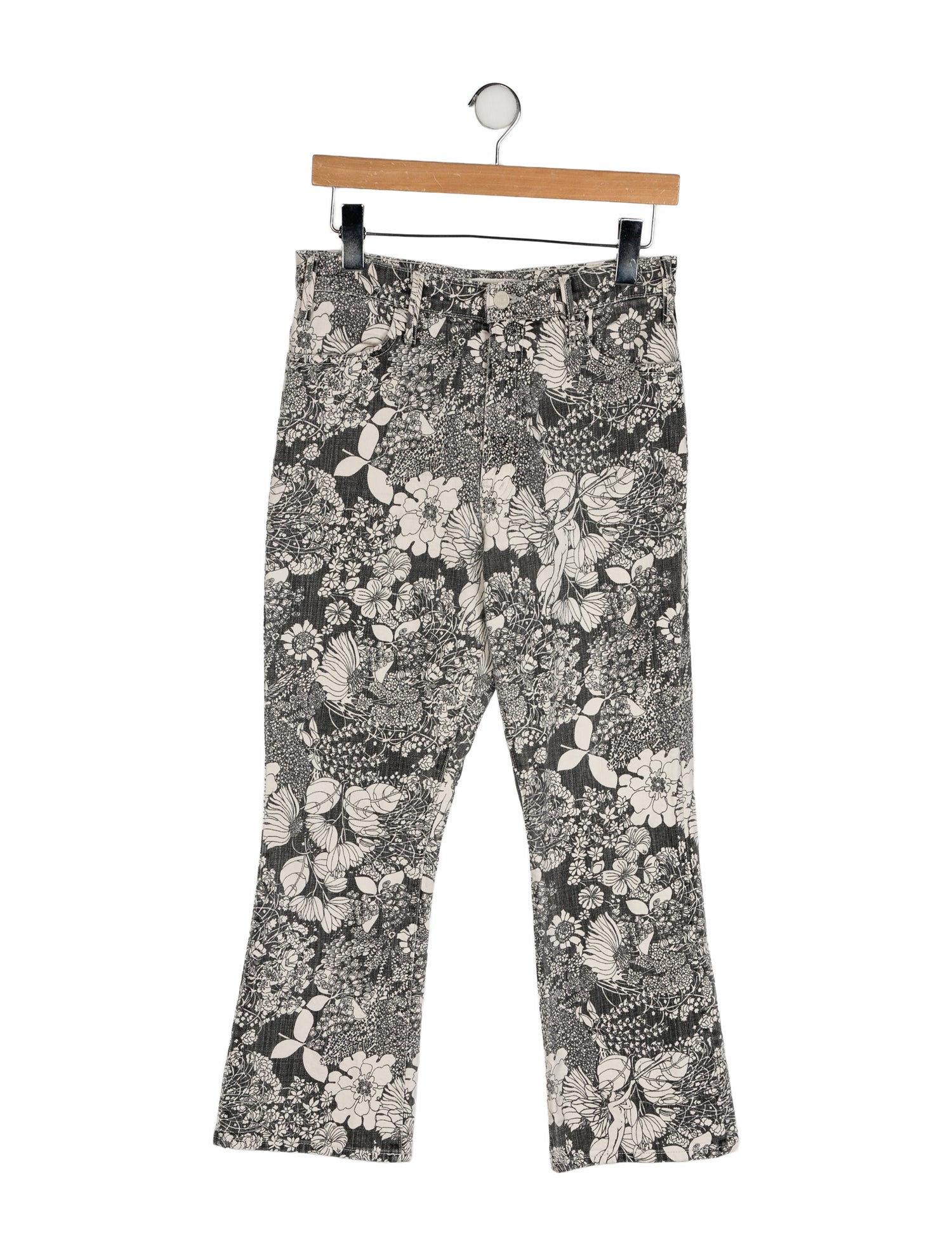 Mother Mid-Rise Wide Leg Jeans