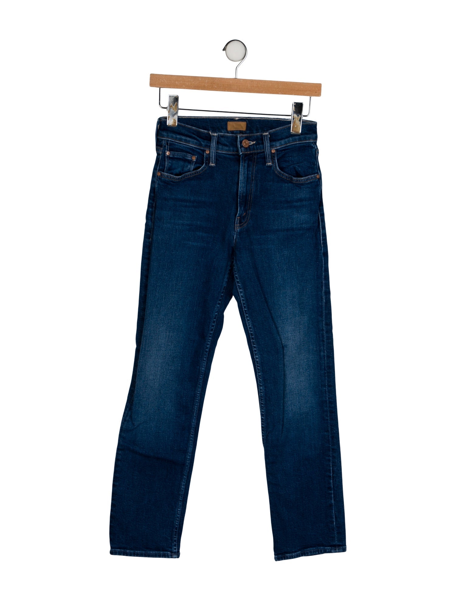Mother Mid-Rise Straight Leg Jeans