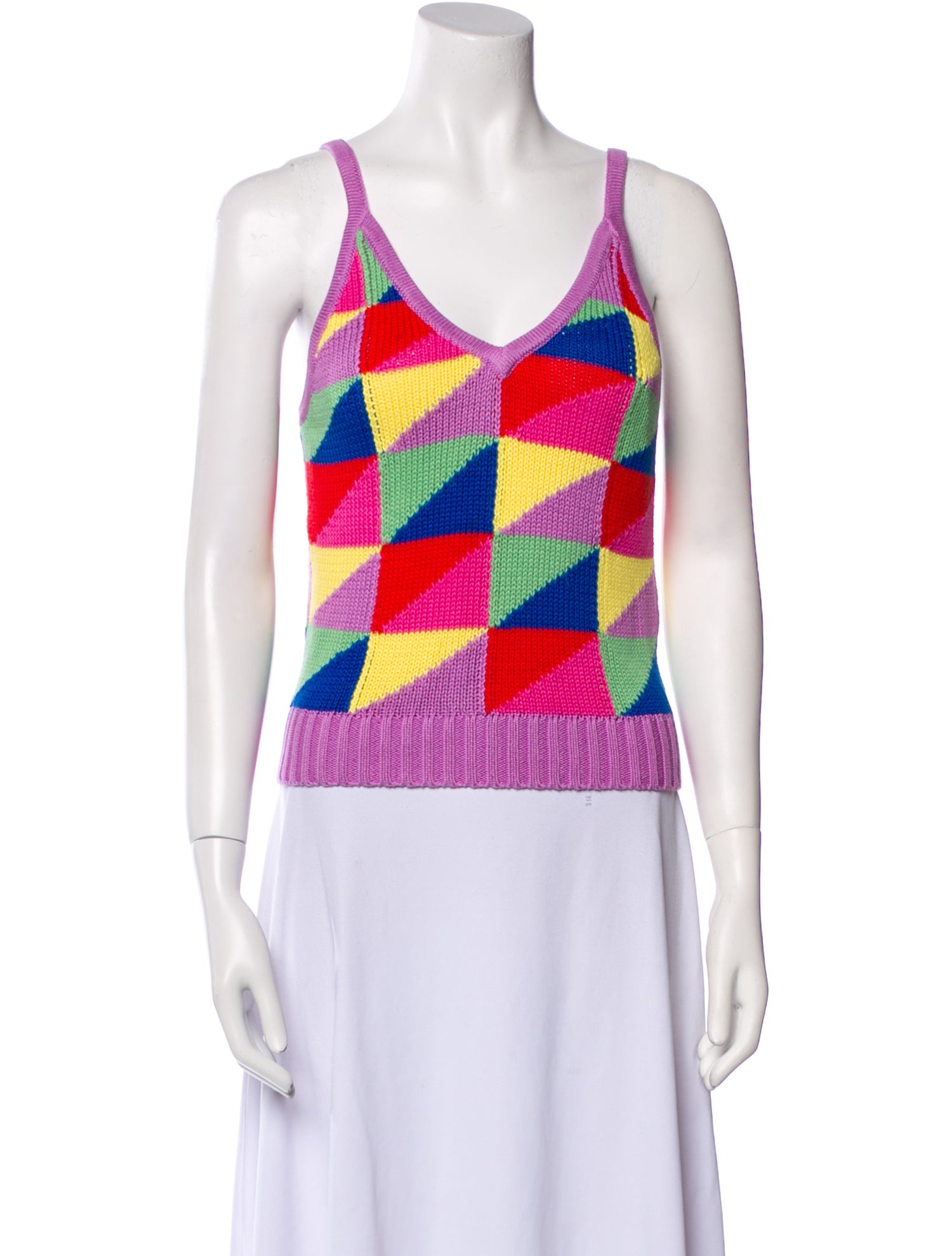 Mother Striped V-Neck Top