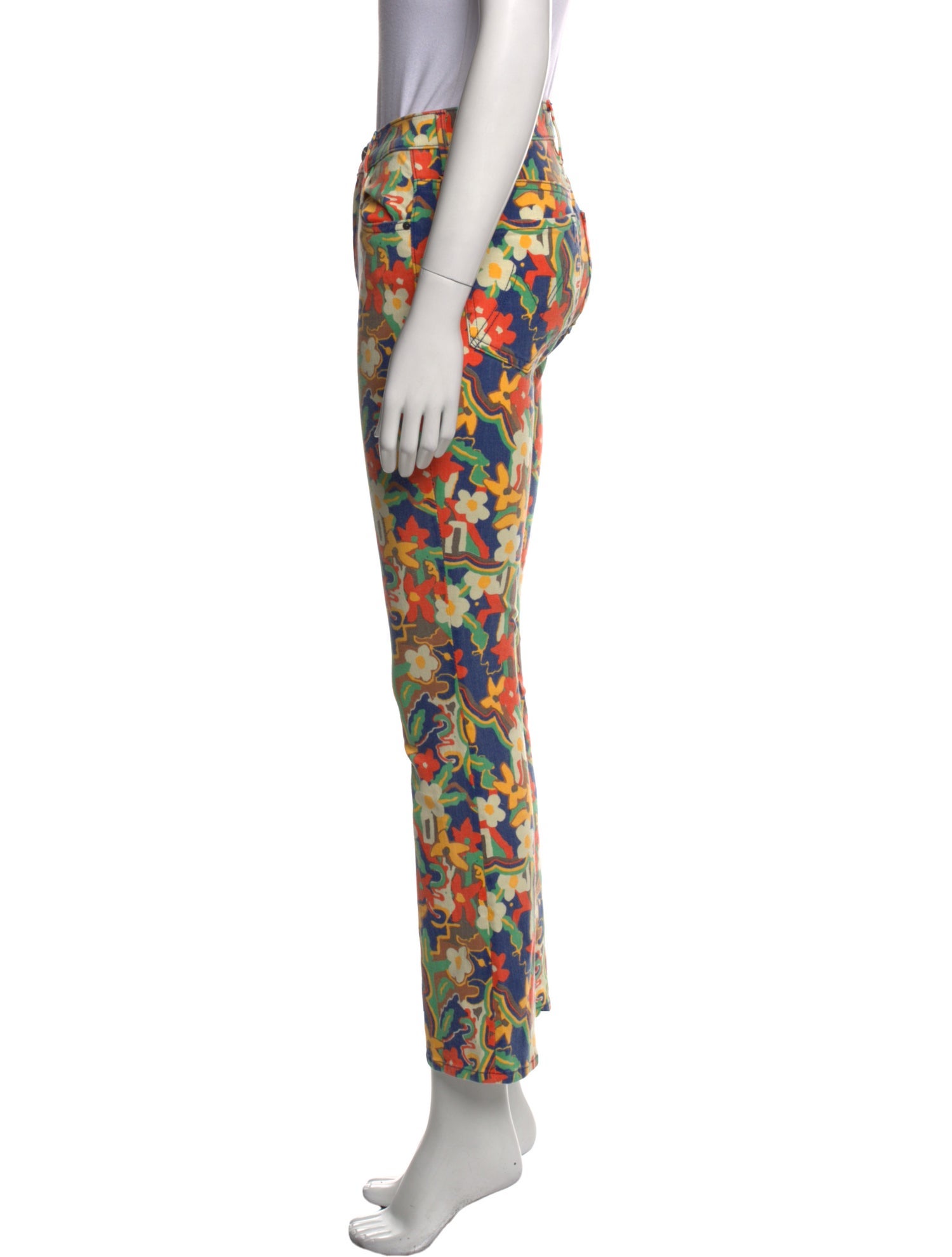 Mother Floral Print Straight Leg Pants