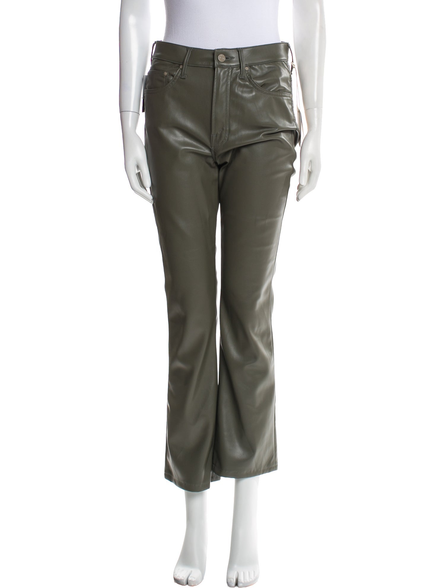 Mother Faux Leather Straight Leg Pants