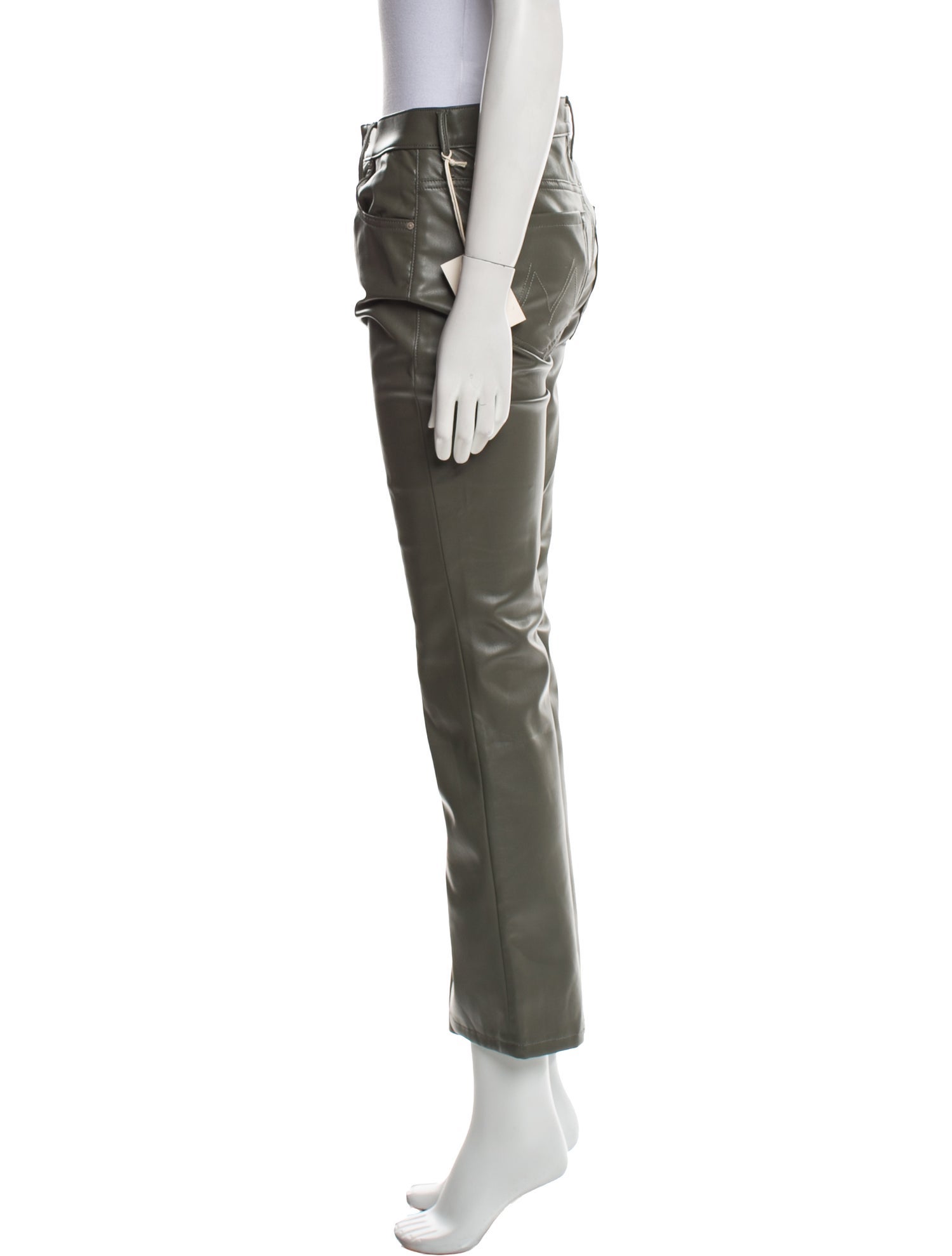 Mother Faux Leather Straight Leg Pants