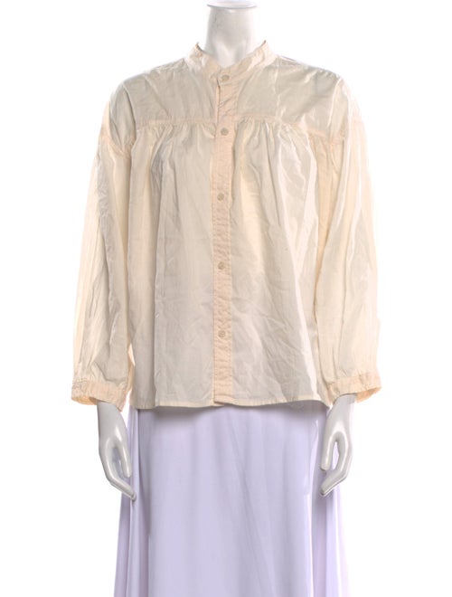 Mother Mock Neck Three-Quarter Sleeve Blouse