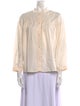 Mother Mock Neck Three-Quarter Sleeve Blouse