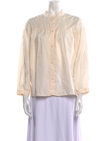 Mother Tops Mock Neck Three-Quarter Sleeve Blouse L