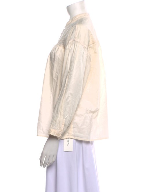 Mother Mock Neck Three-Quarter Sleeve Blouse