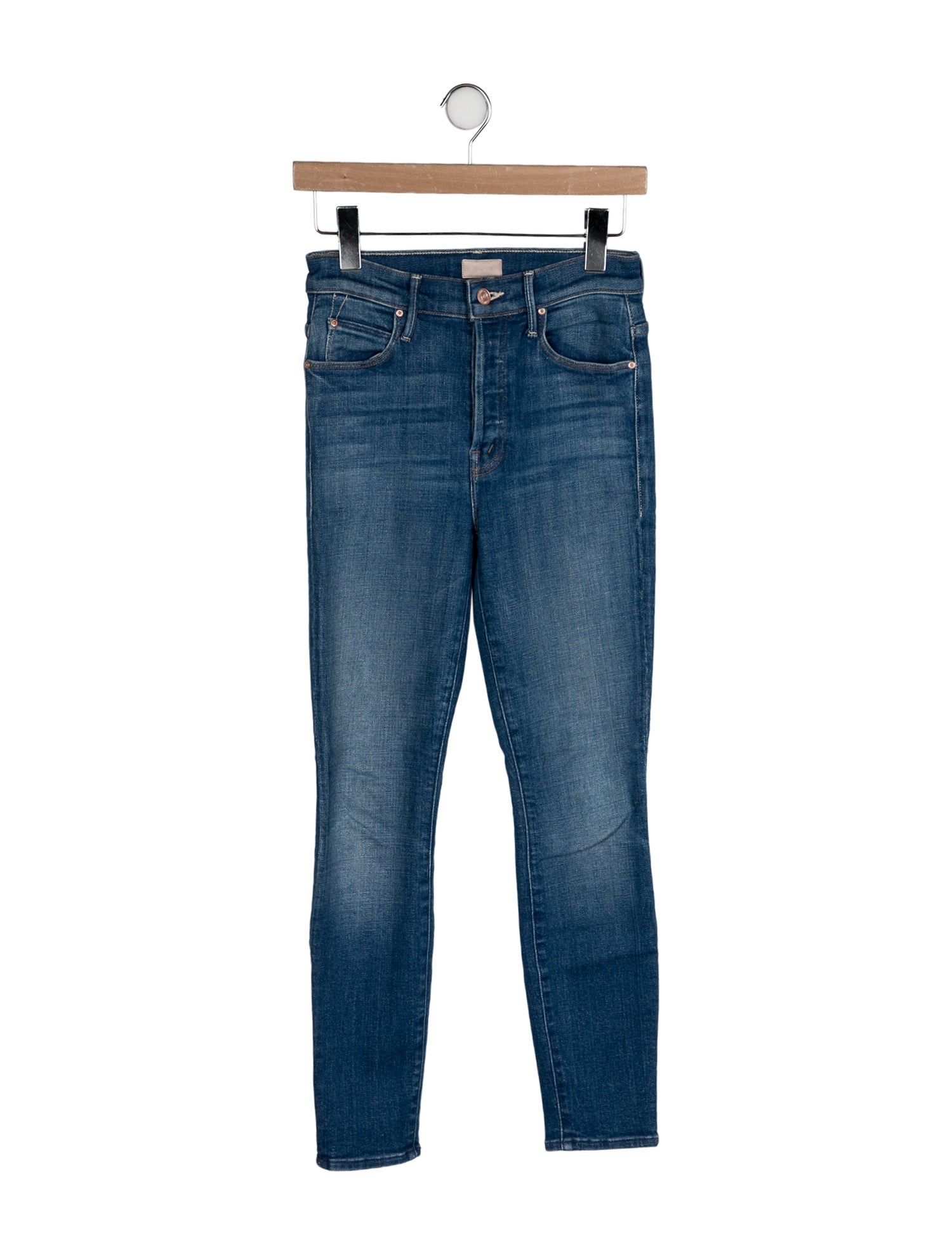 Mother Mid-Rise Skinny Leg Jeans