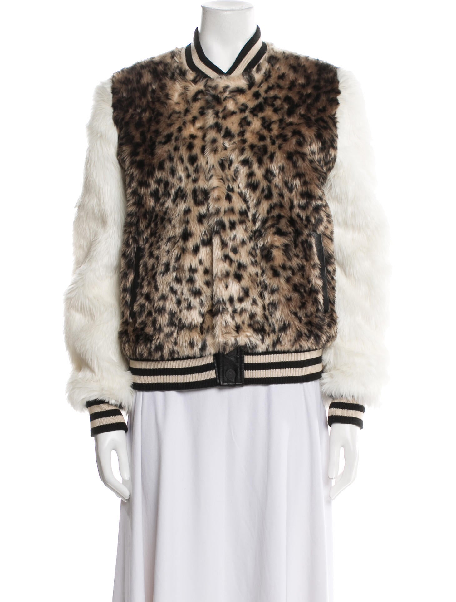 Mother Faux Fur Animal Print Faux Fur Jacket w/ Tags