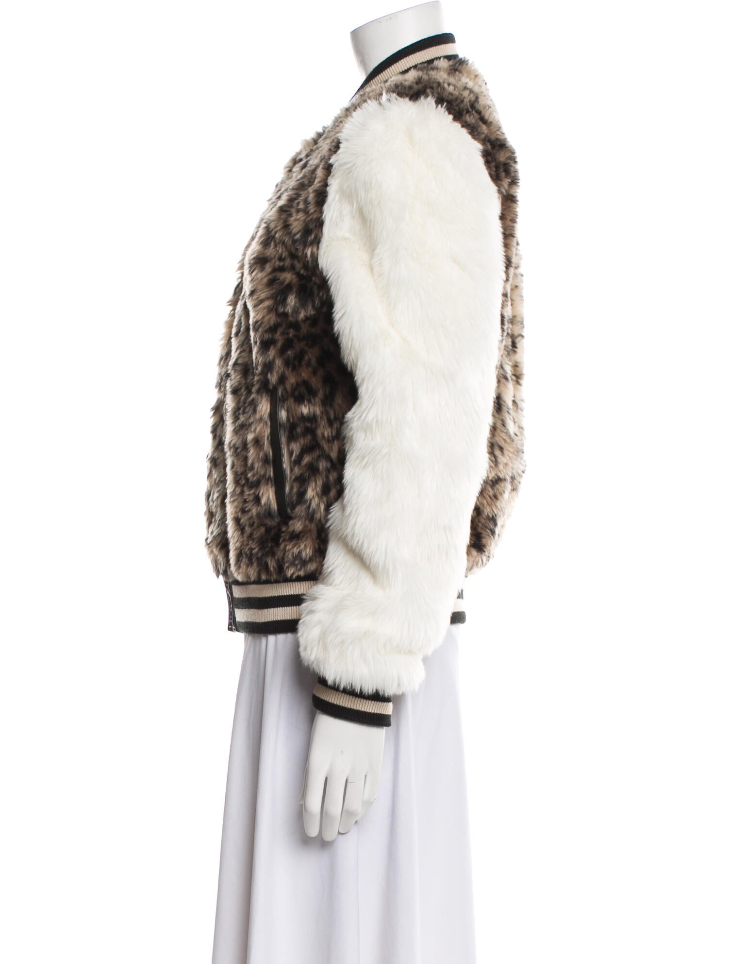Mother Faux Fur Animal Print Faux Fur Jacket w/ Tags