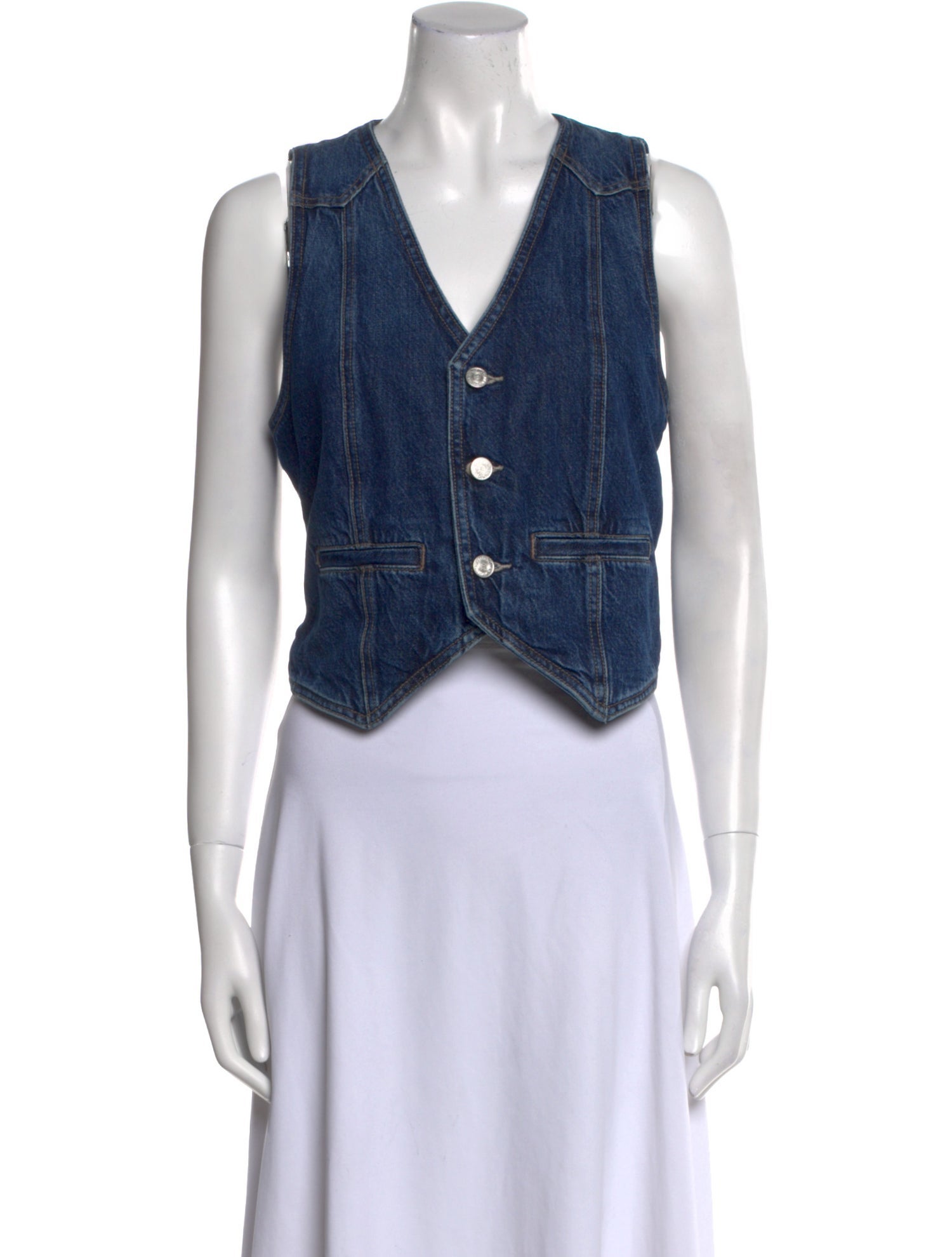 Mother V-Neck Sleeveless Crop Top