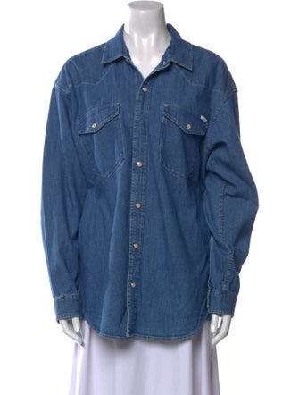 Mother Long Sleeve Button-Up Top