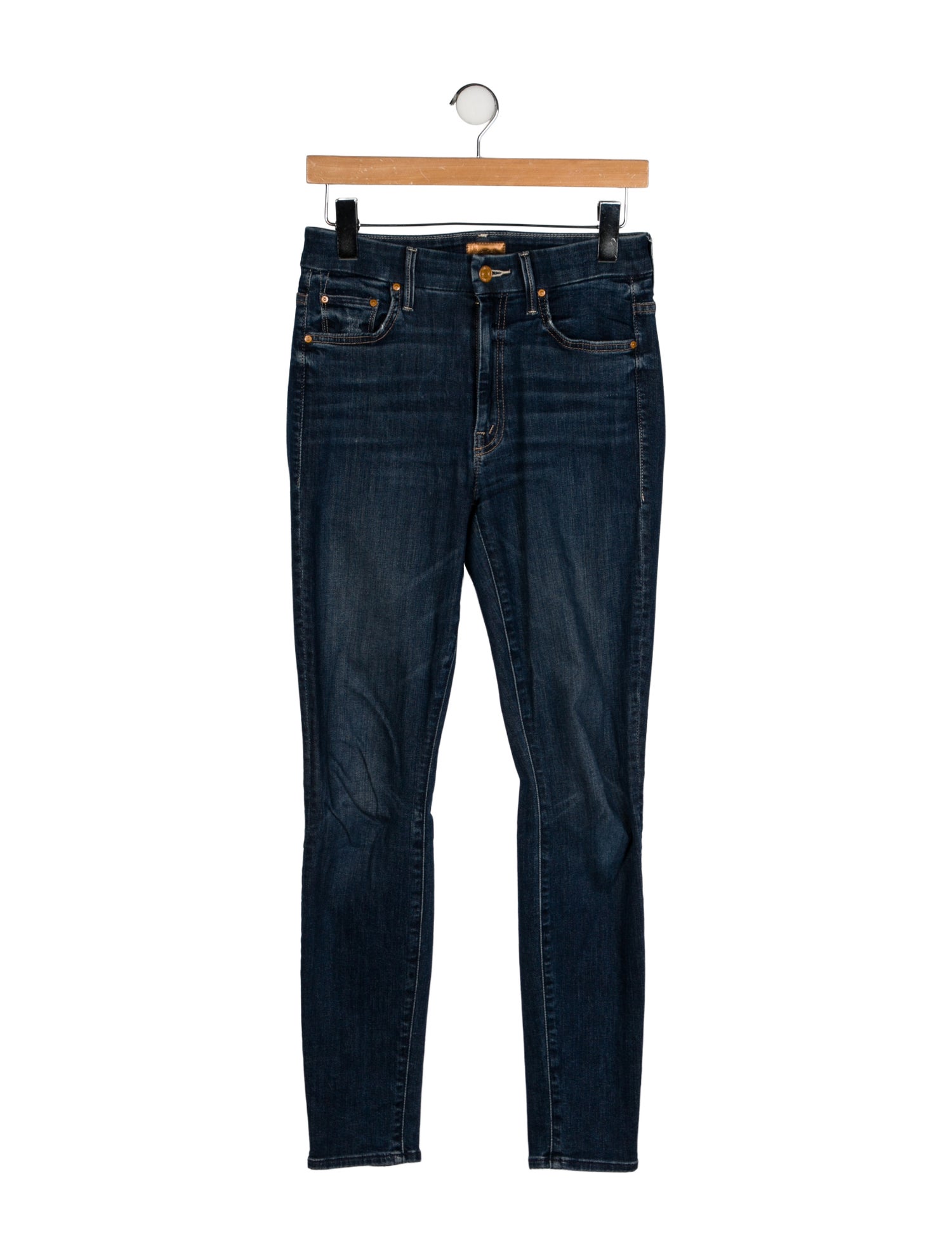 Mother Mid-Rise Skinny Leg Jeans