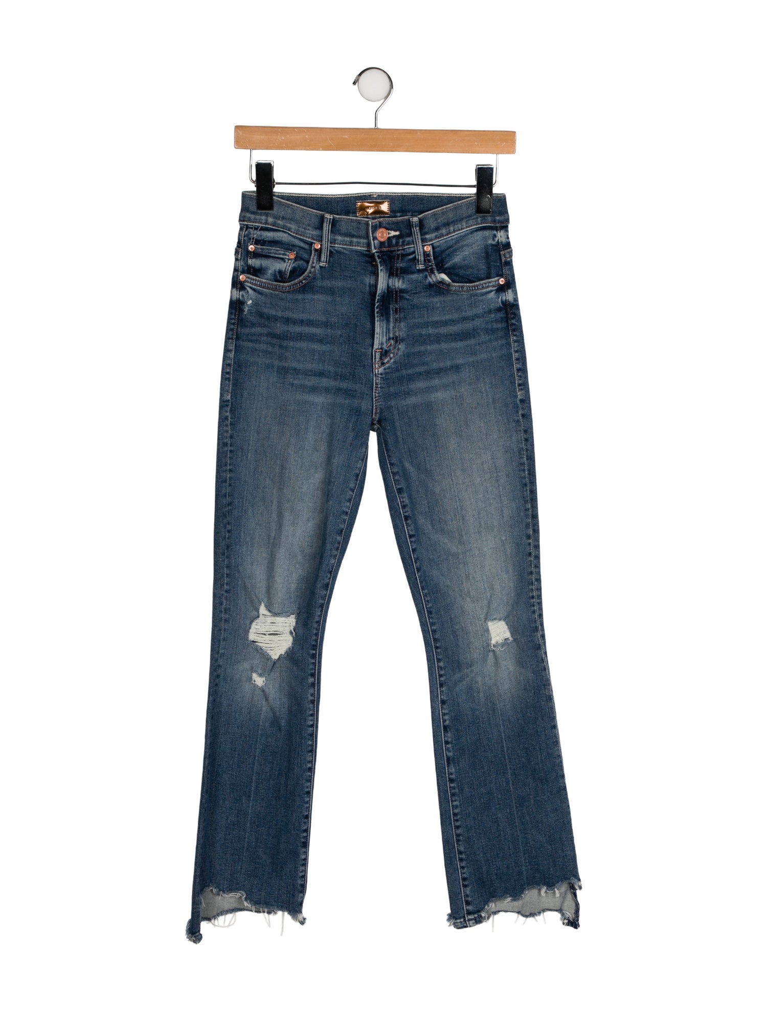 Mother Mid-Rise Straight Leg Jeans