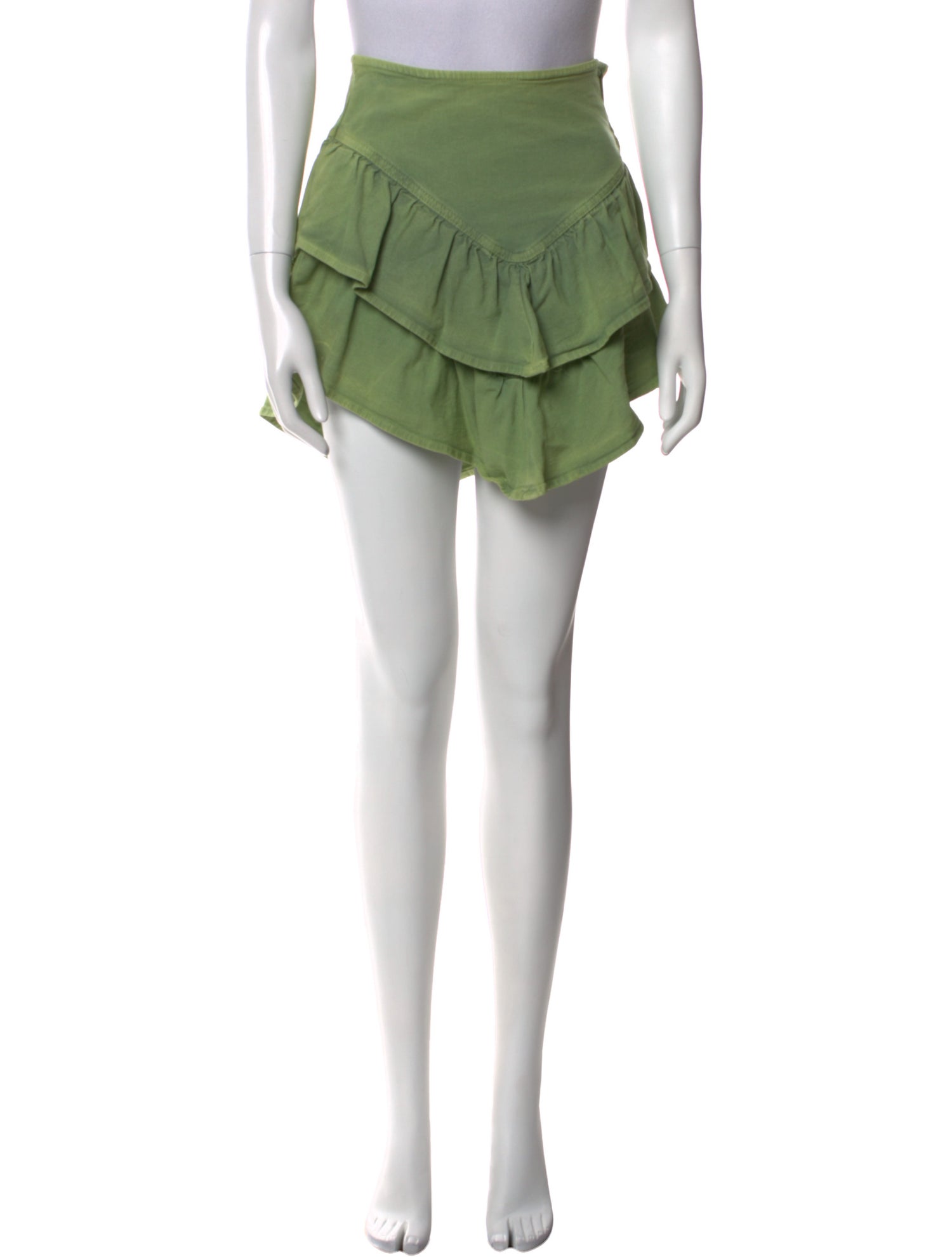 Mother Ruffle Embellishment Mini Skirt