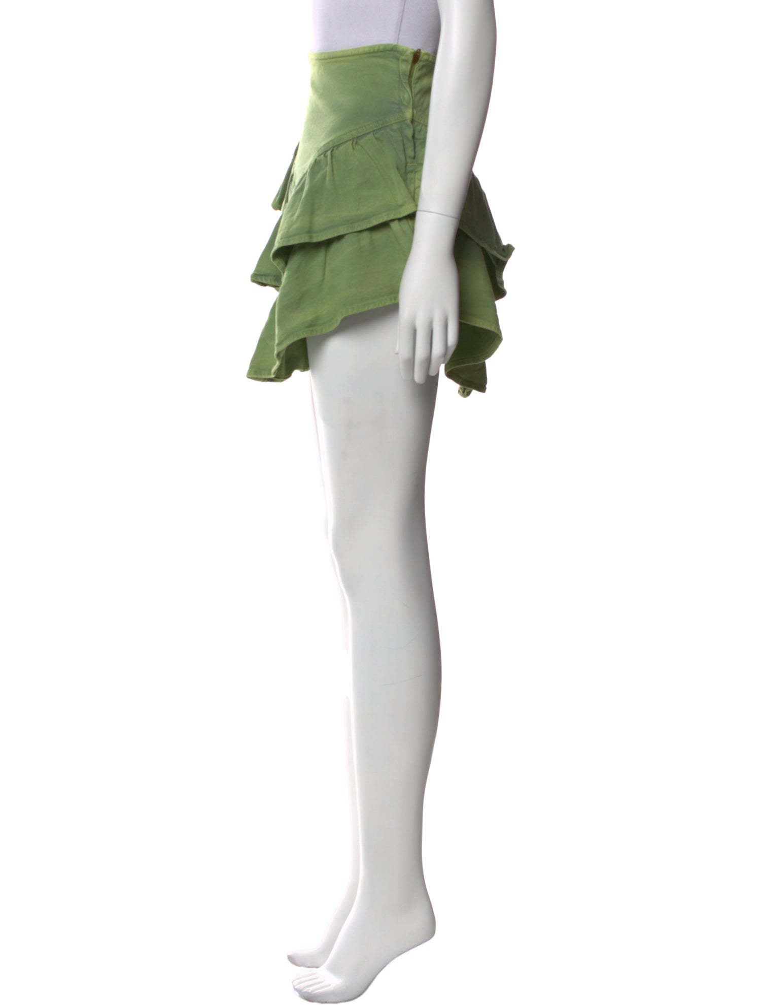 Mother Ruffle Embellishment Mini Skirt