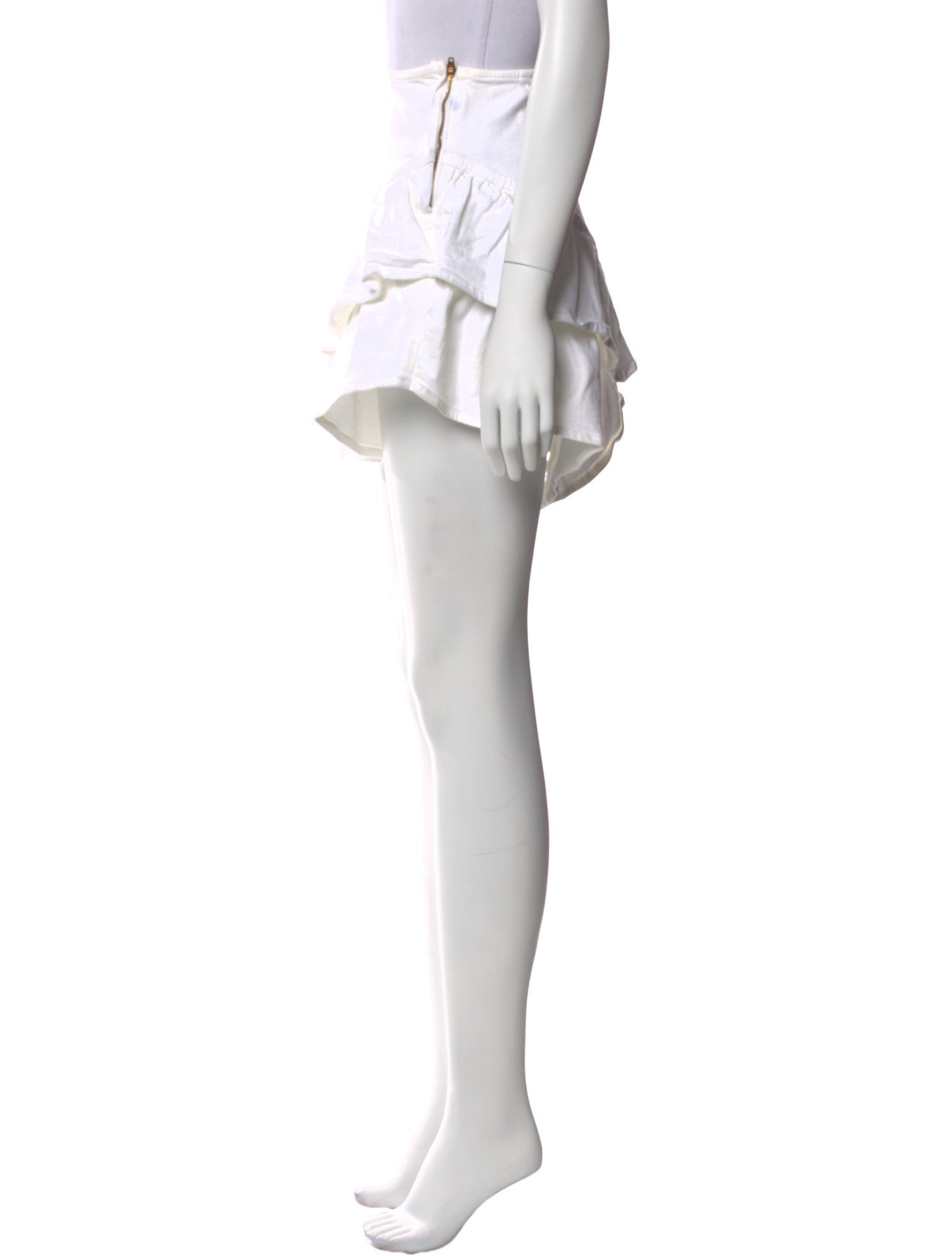 Mother Ruffle Embellishment Mini Skirt