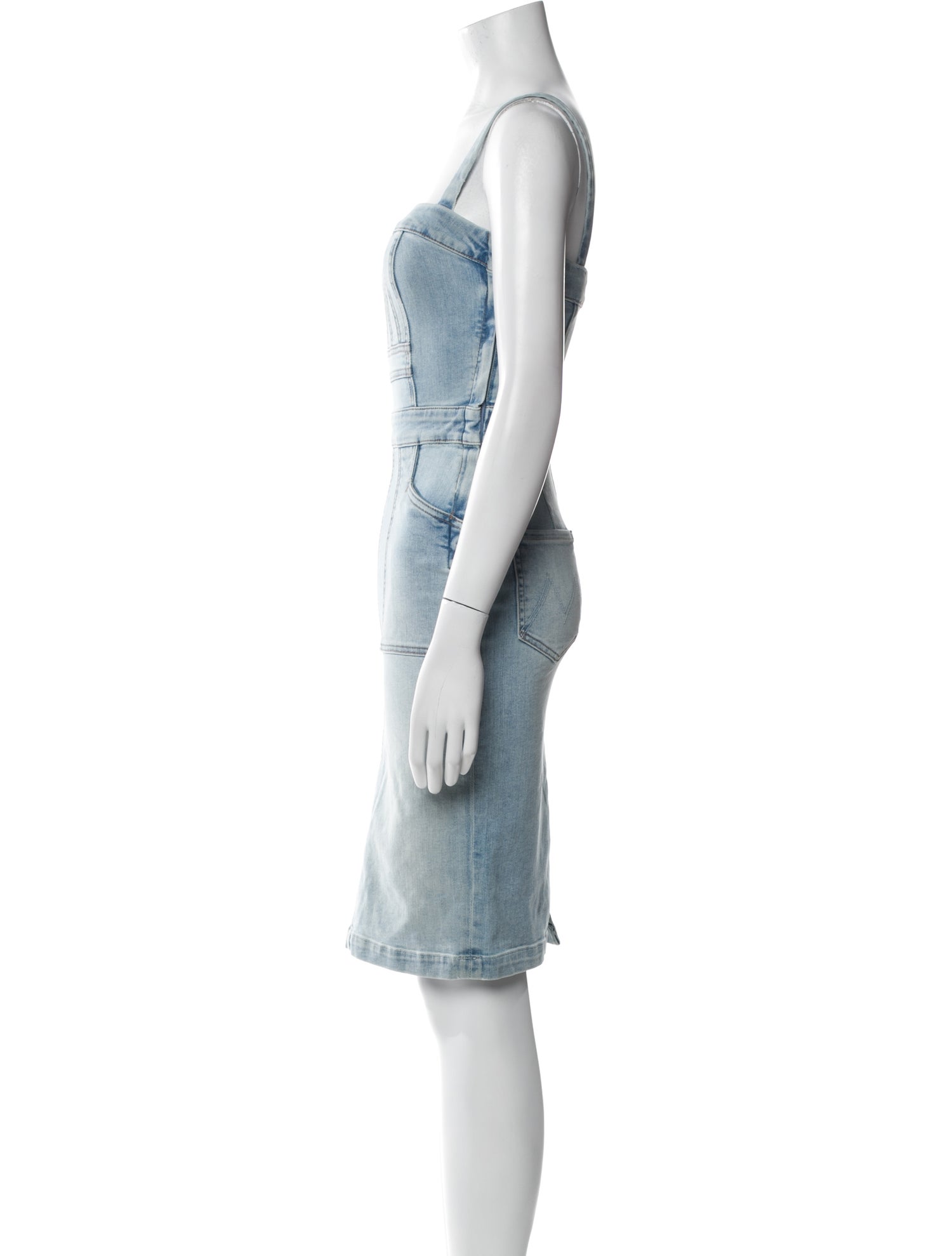 Mother Square Neckline Knee-Length Dress