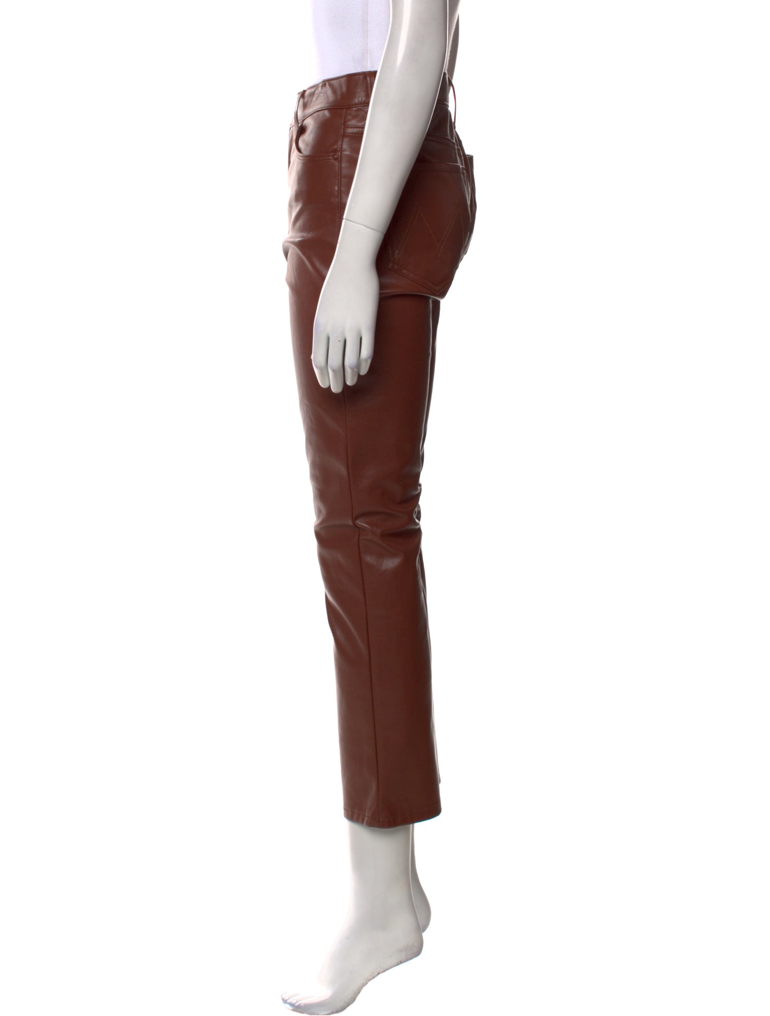 Mother Faux Leather Straight Leg Pants