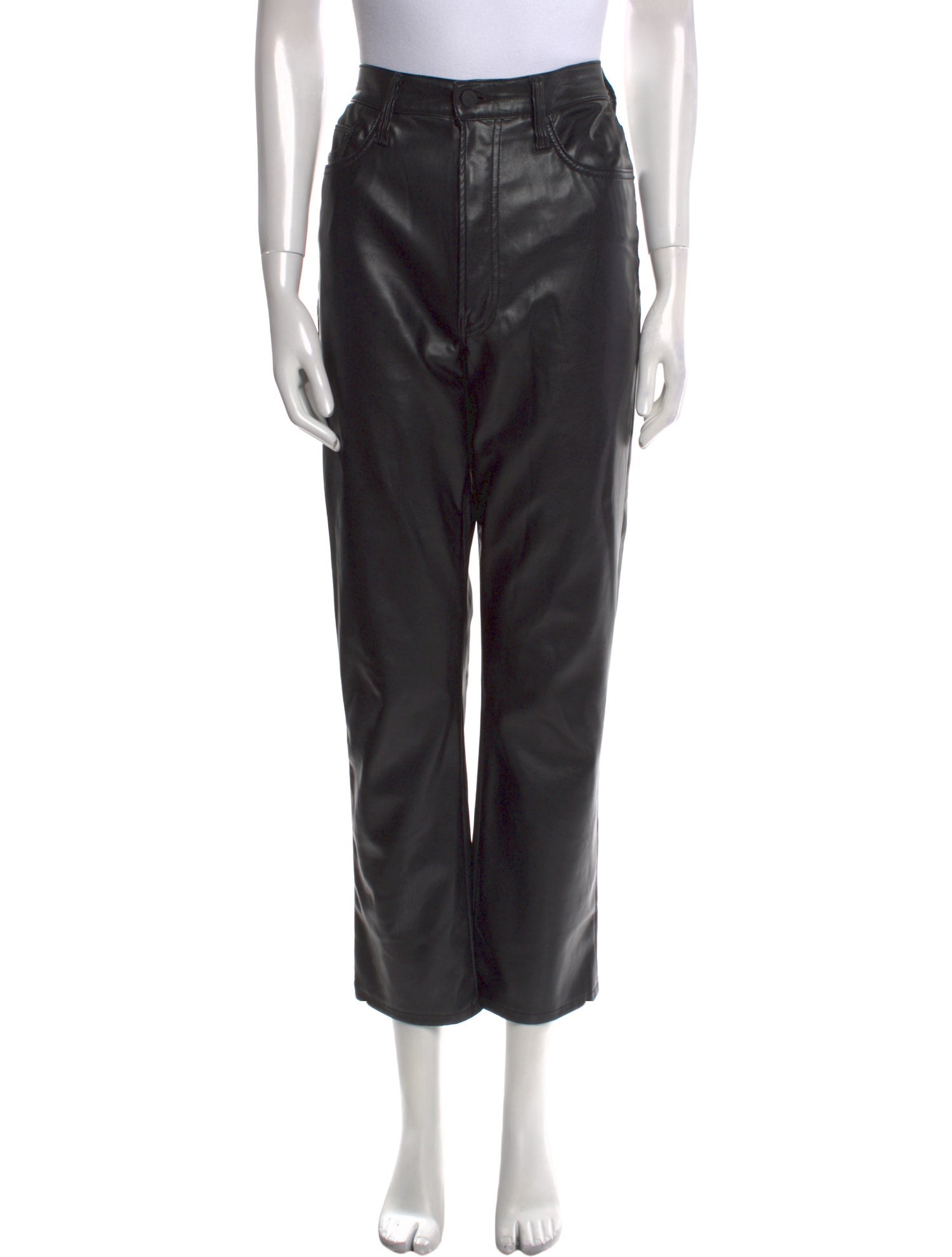Mother Faux Leather Straight Leg Pants