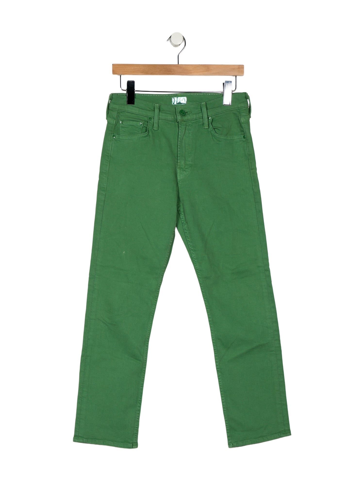 Mother Mid-Rise Straight Leg Jeans