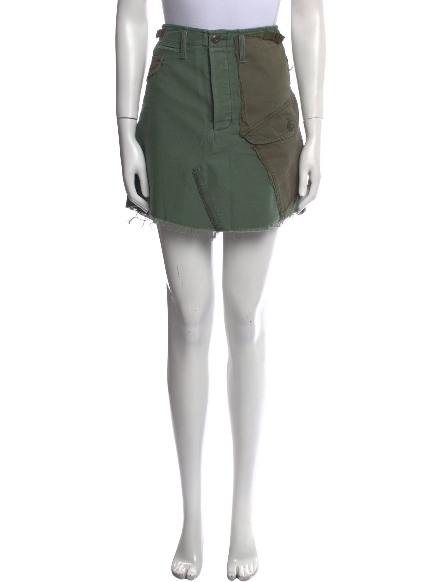 Mother Distressed Accents Mini Skirt