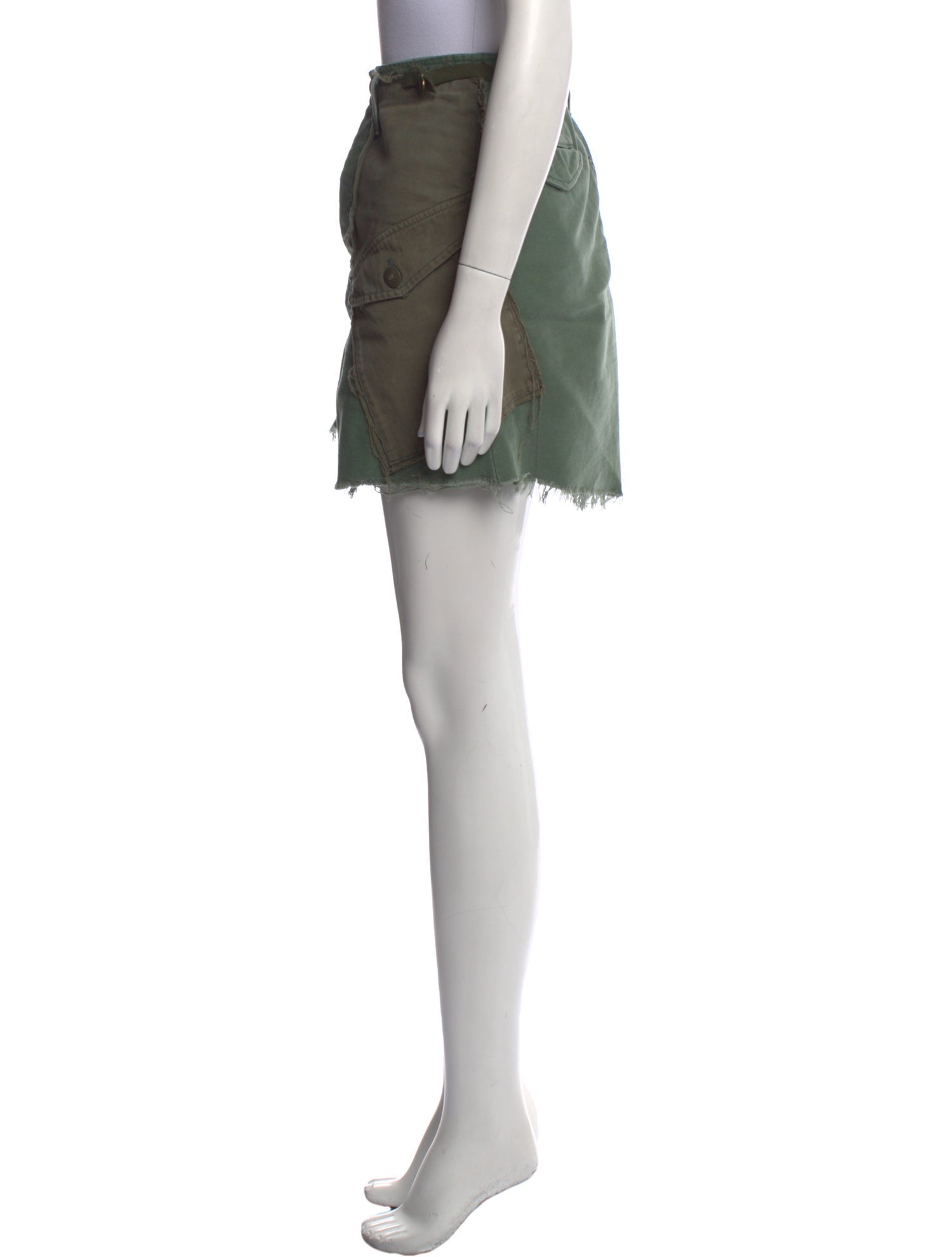 Mother Distressed Accents Mini Skirt