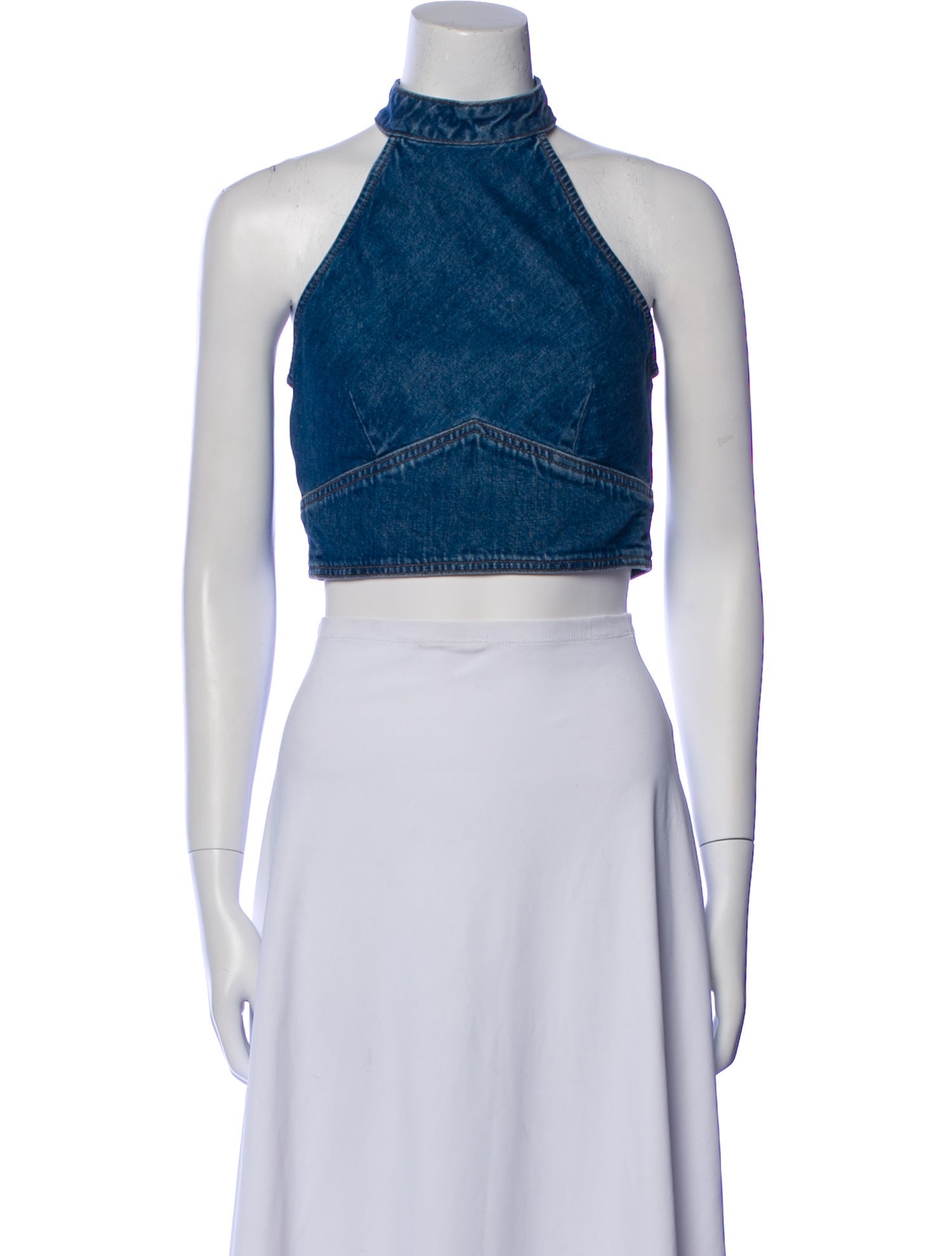 Mother One-Shoulder Sleeveless Crop Top