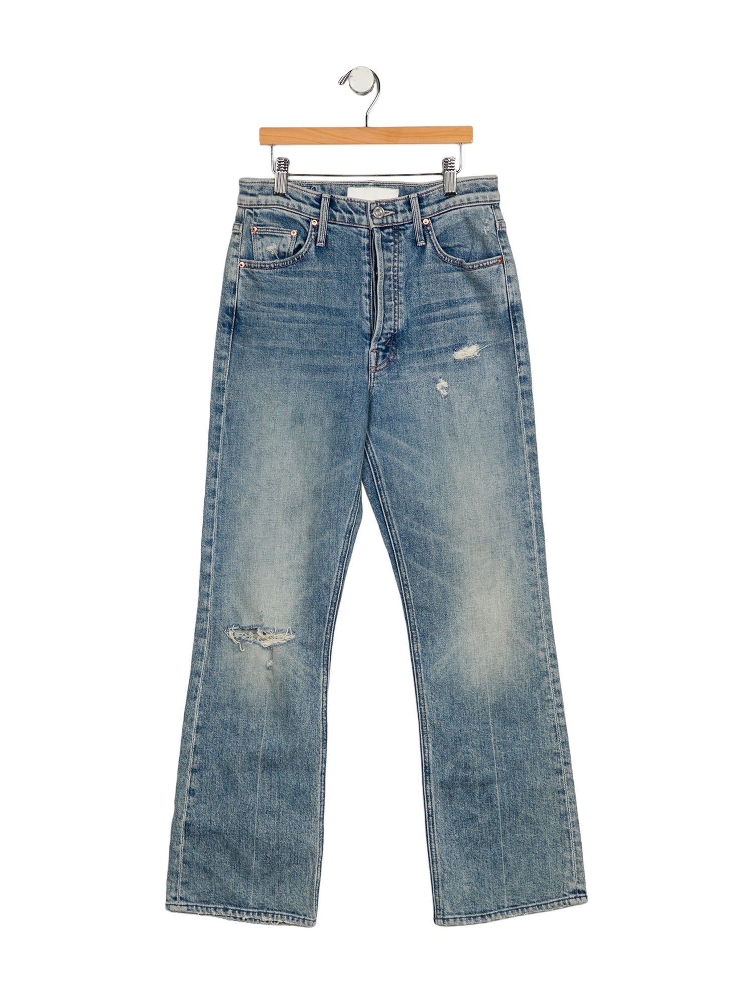 Mother Mid-Rise Straight Leg Jeans