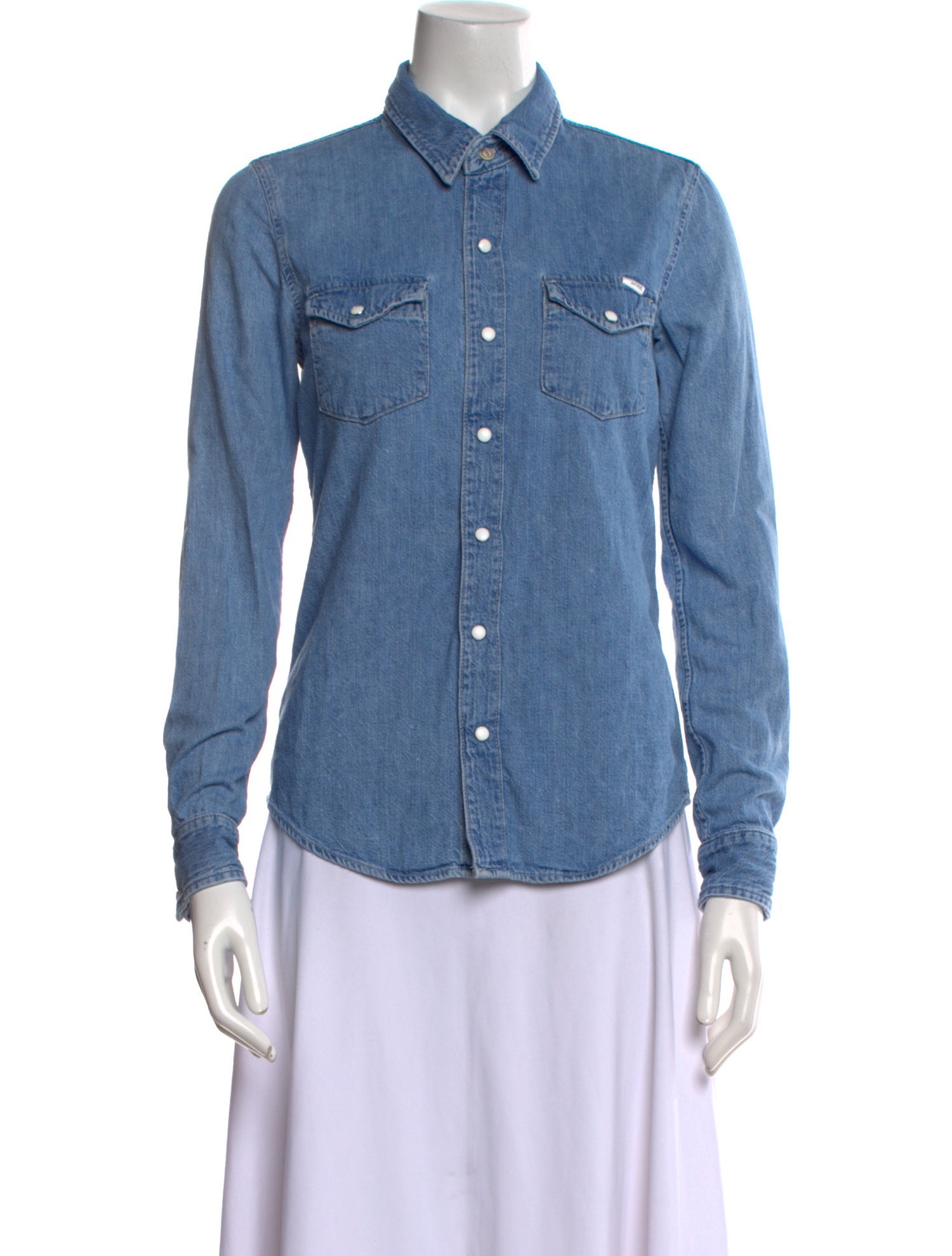 Mother Long Sleeve Button-Up Top