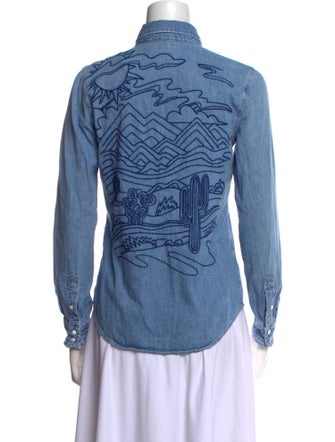 Mother Long Sleeve Button-Up Top