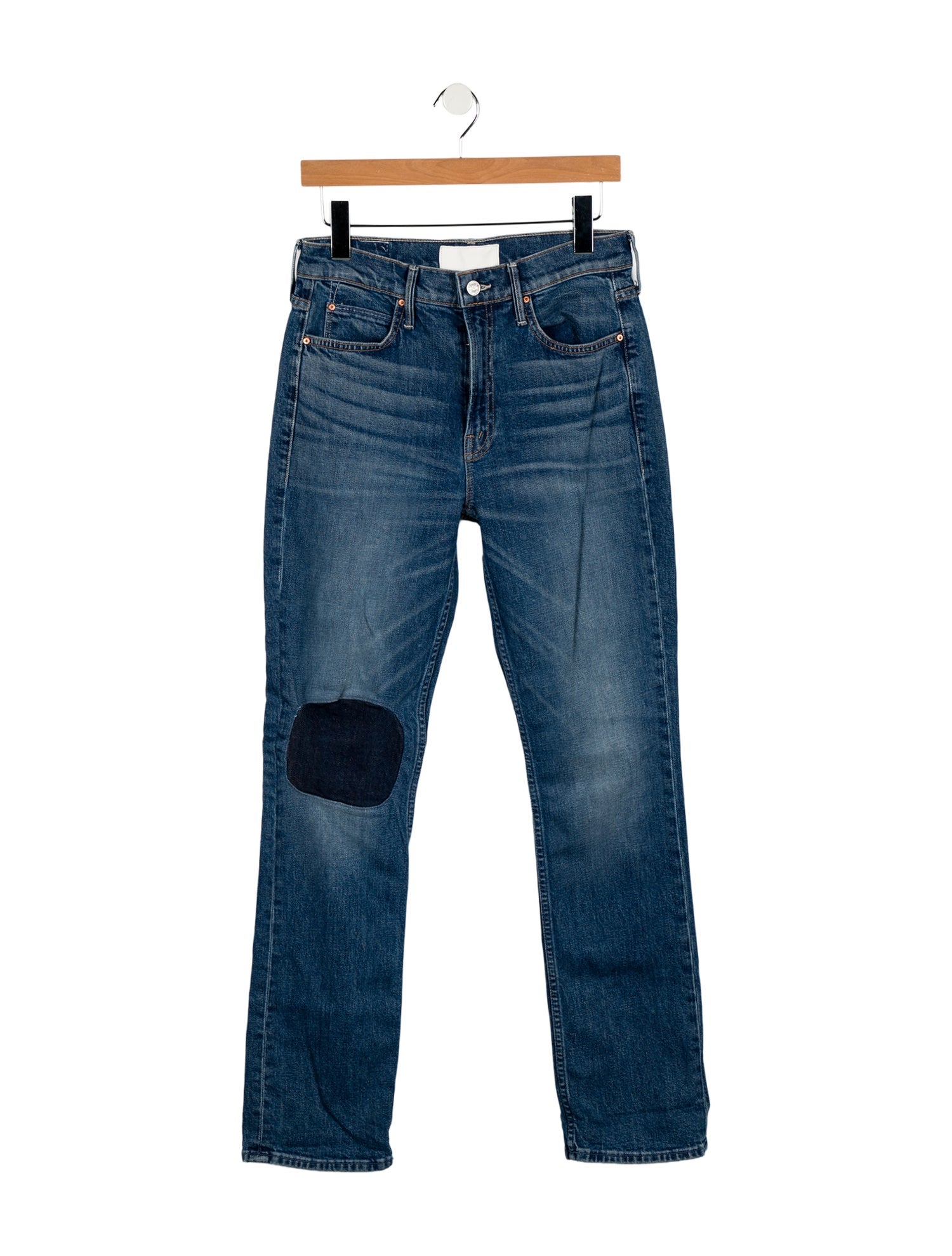 Mother Mid-Rise Straight Leg Jeans