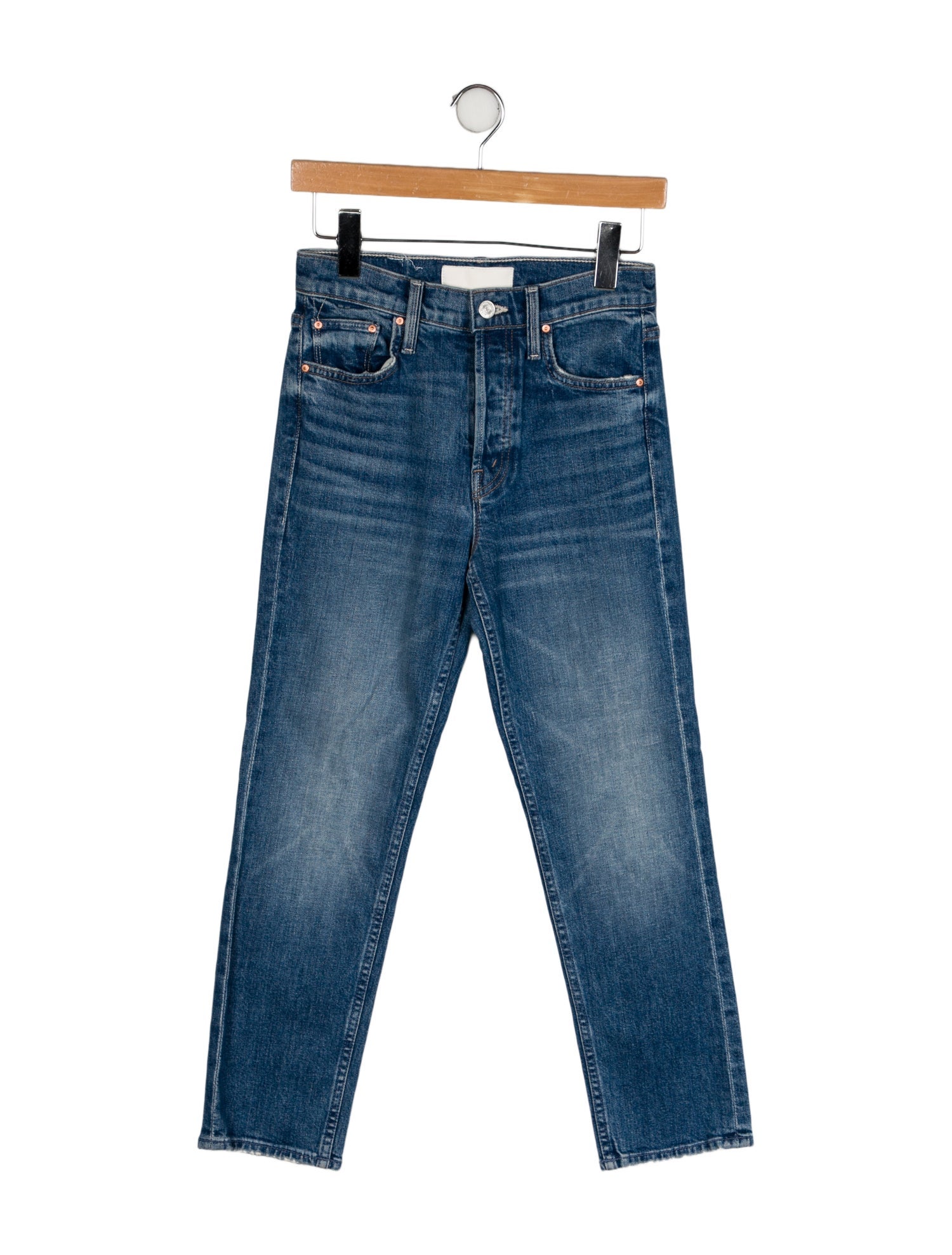 Mother Mid-Rise Straight Leg Jeans