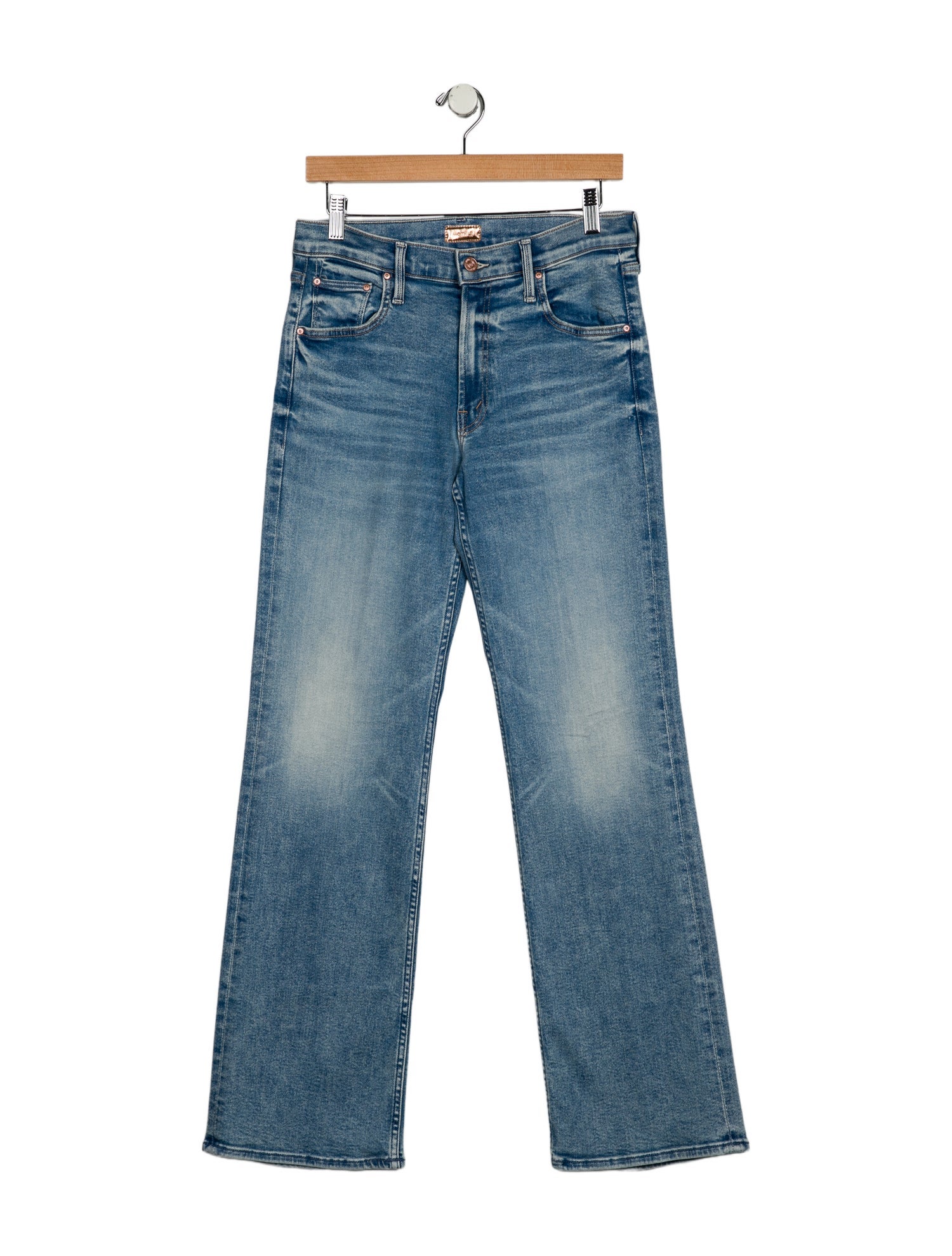 Mother Mid-Rise Wide Leg Jeans